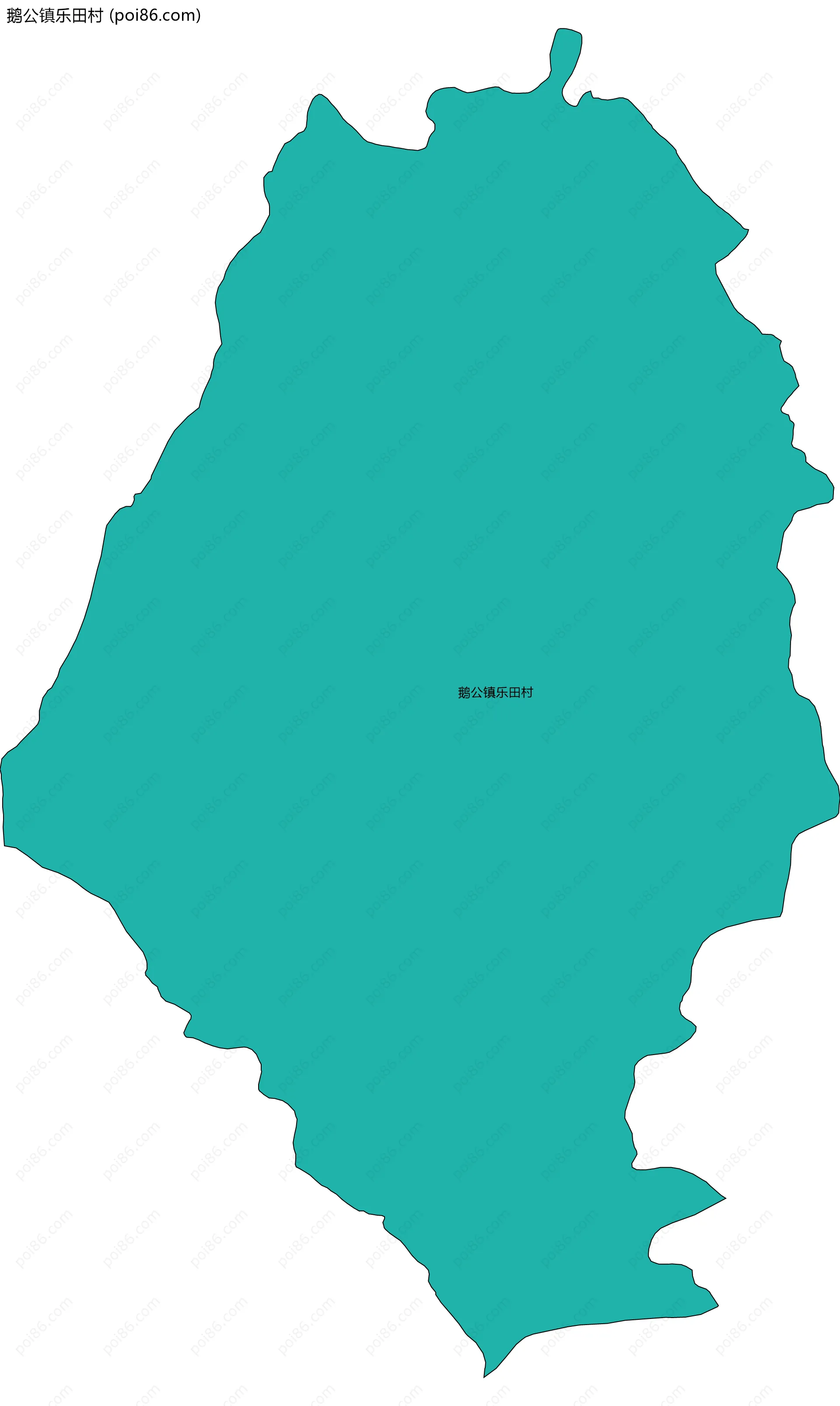 鹅公镇乐田村边界地图