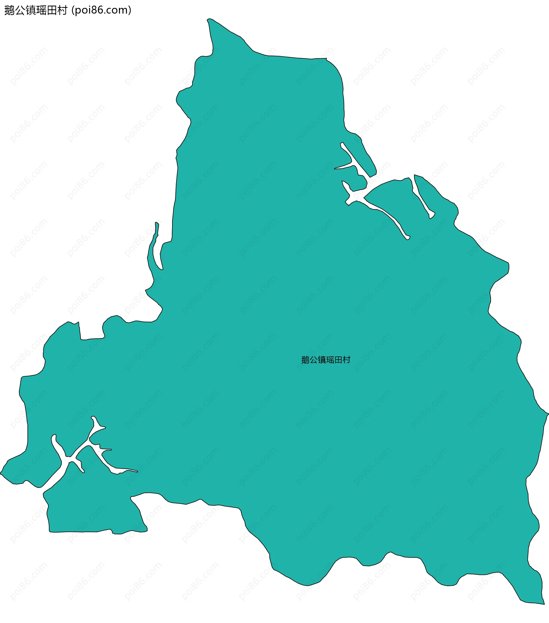 鹅公镇瑶田村边界地图