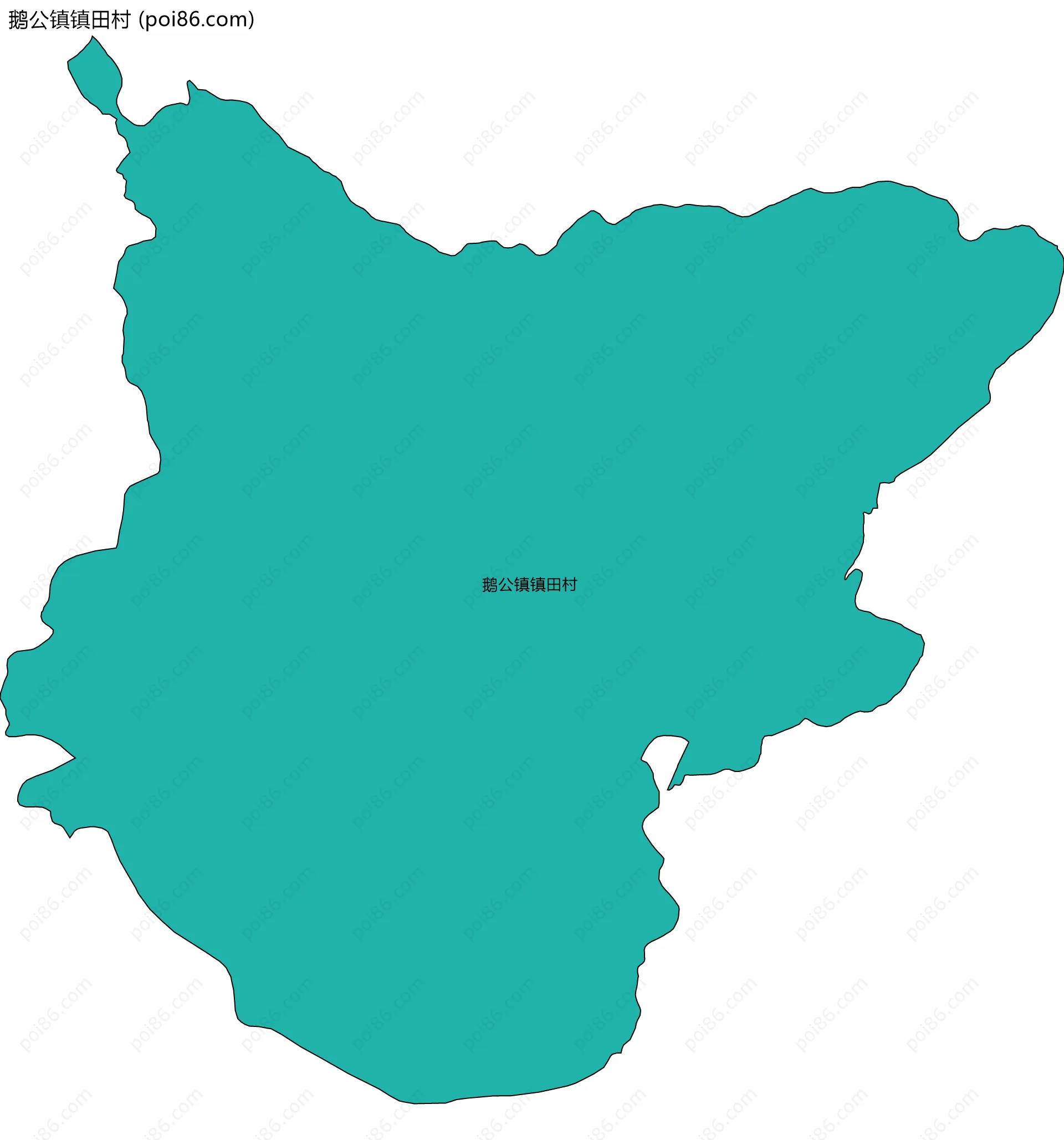 鹅公镇镇田村边界地图