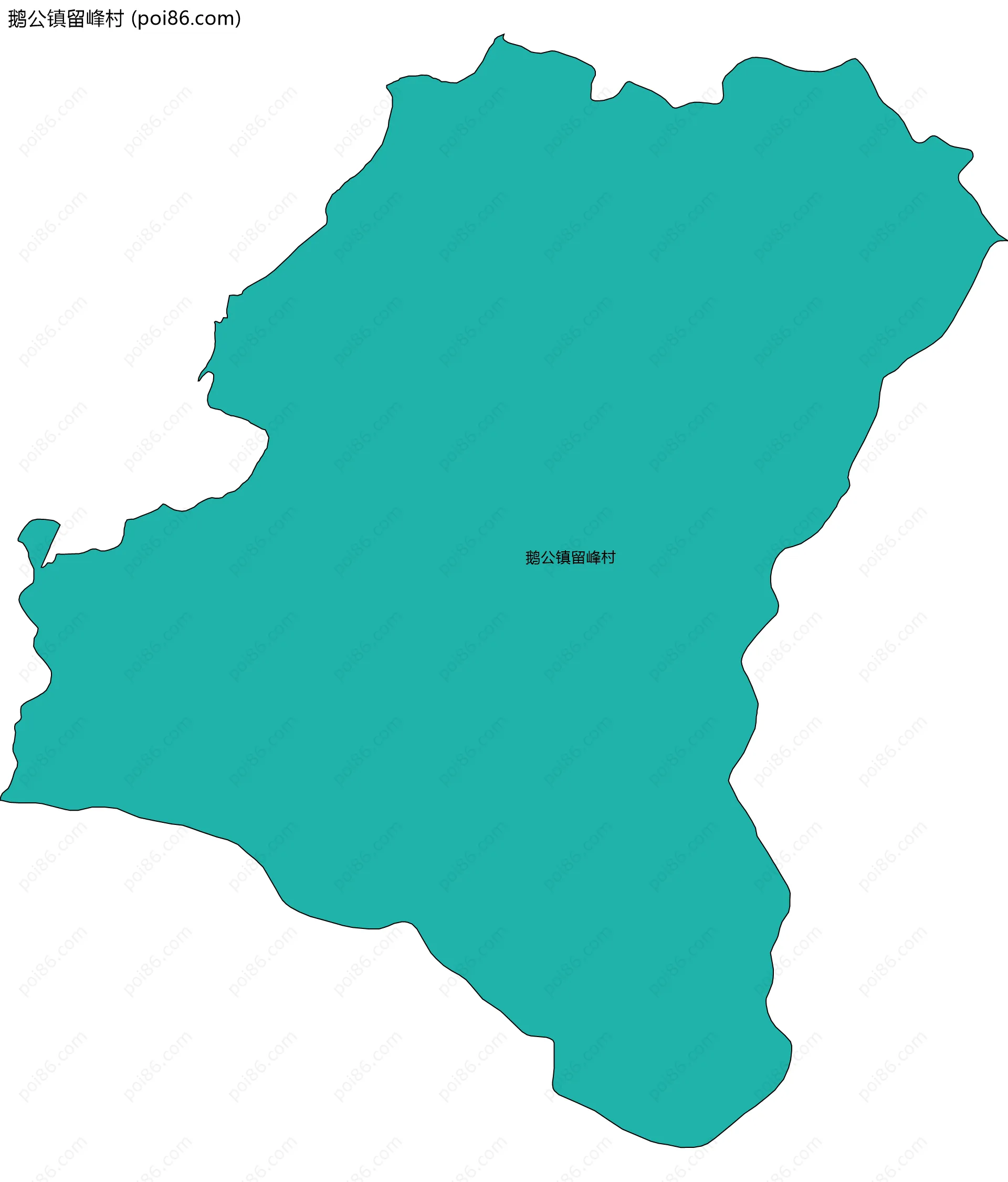 鹅公镇留峰村边界地图