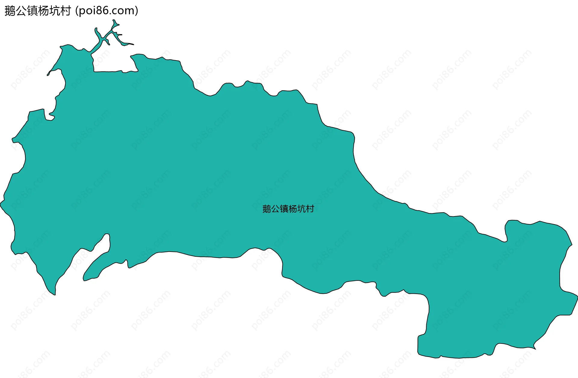 鹅公镇杨坑村边界地图