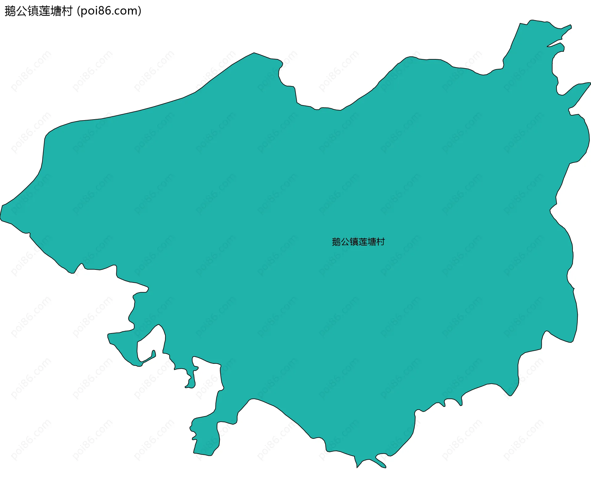 鹅公镇莲塘村边界地图