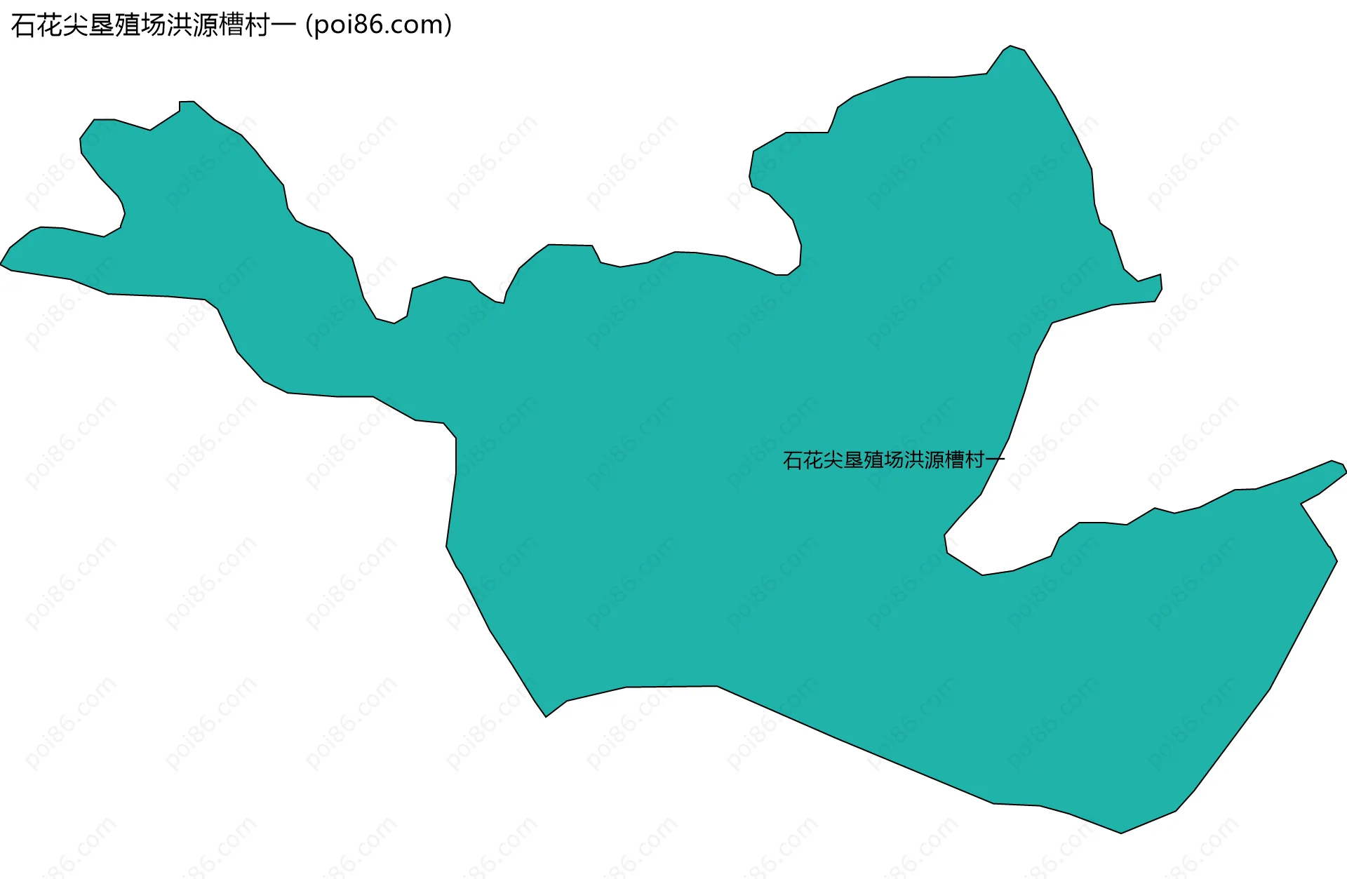 石花尖垦殖场洪源槽村一边界地图