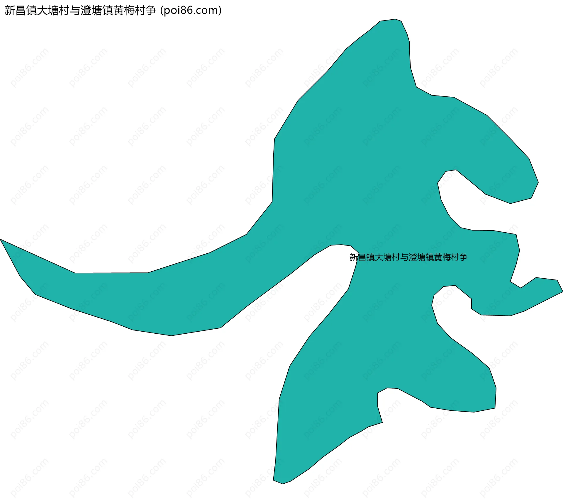 新昌镇大塘村与澄塘镇黄梅村争边界地图