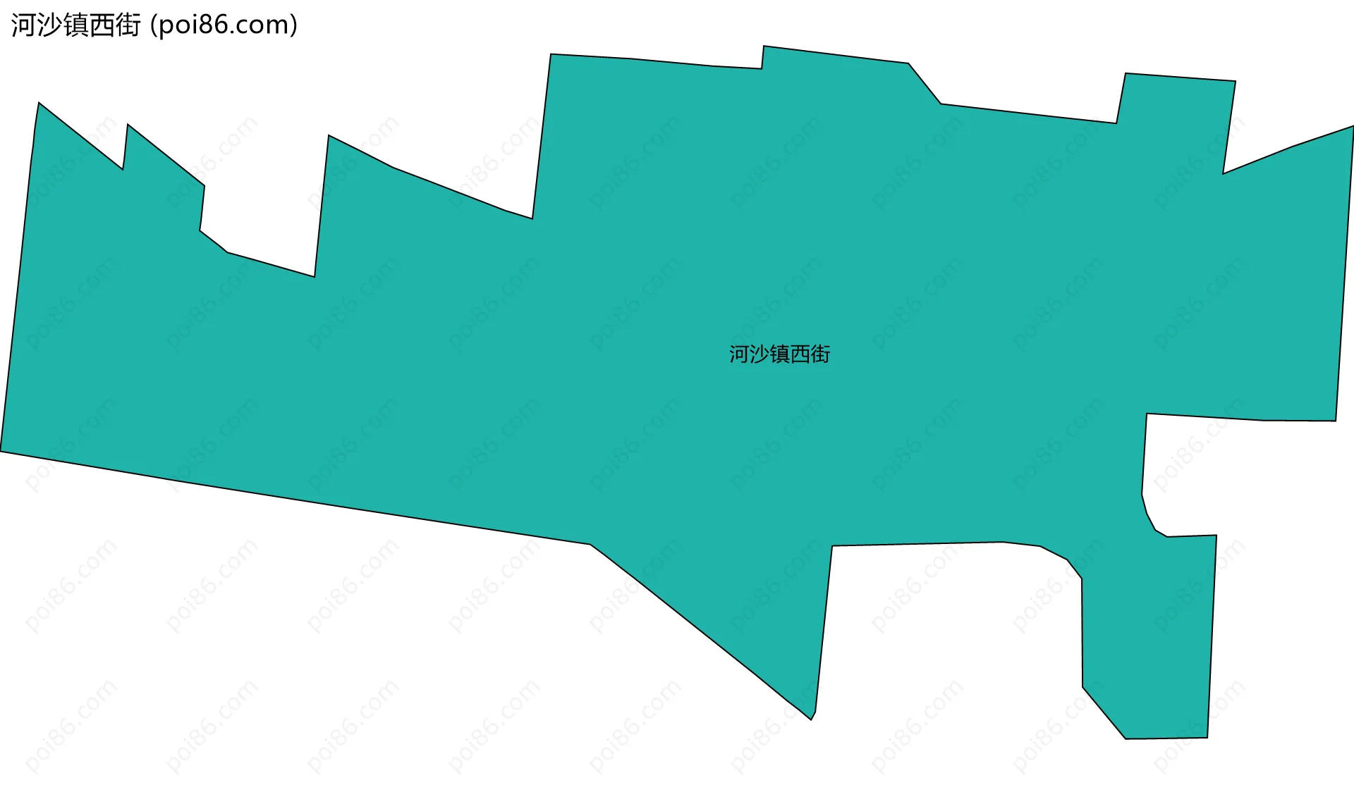河沙镇西街边界地图