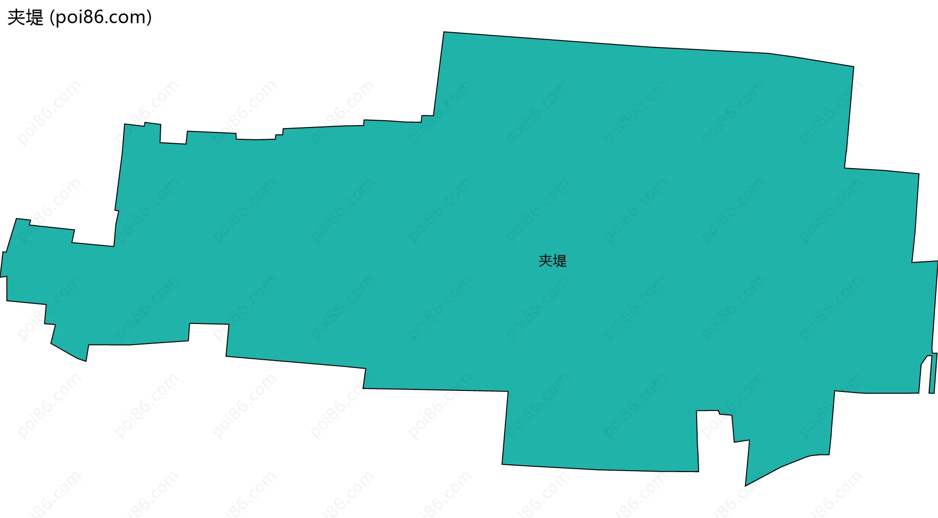 夹堤边界地图