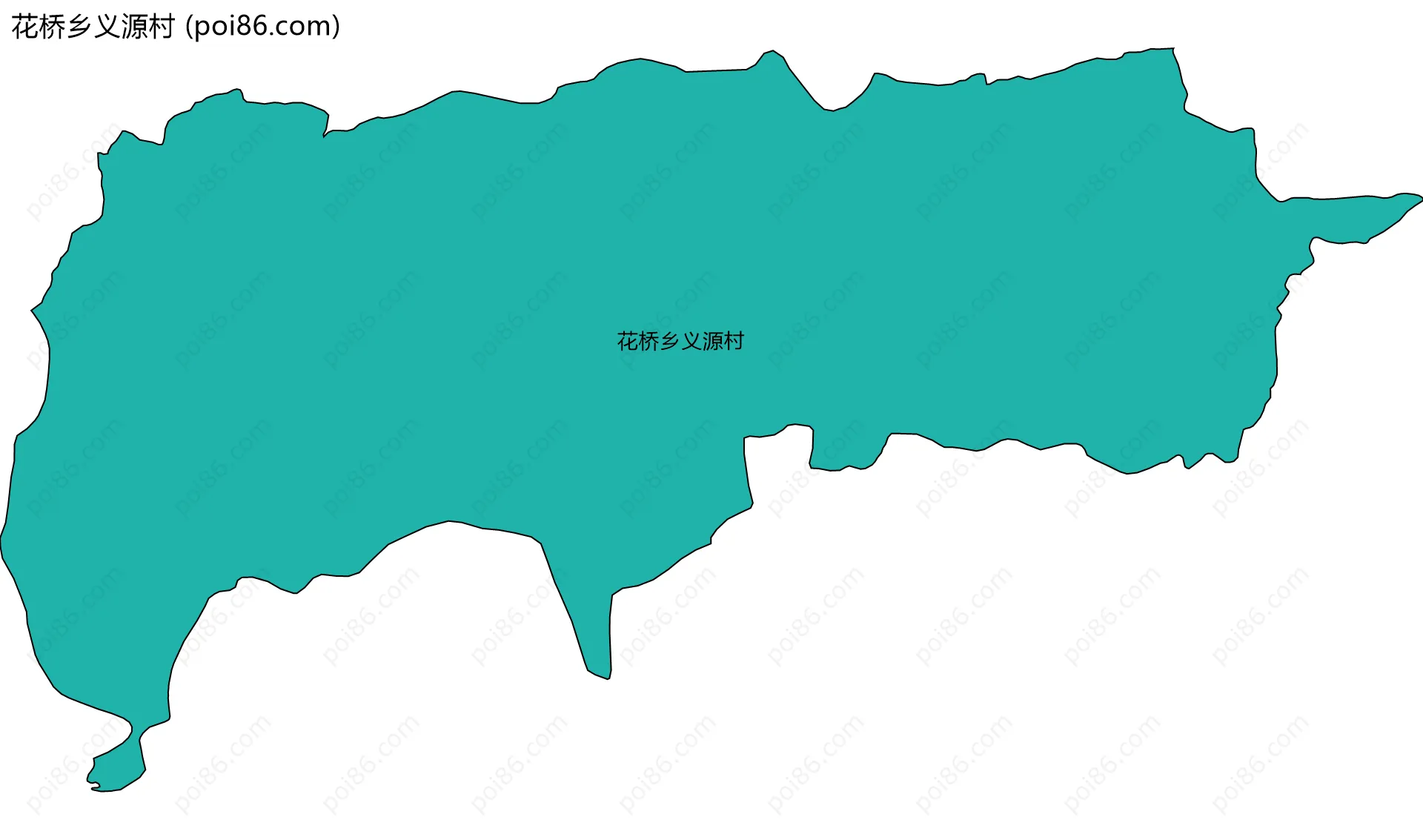 花桥乡义源村边界地图