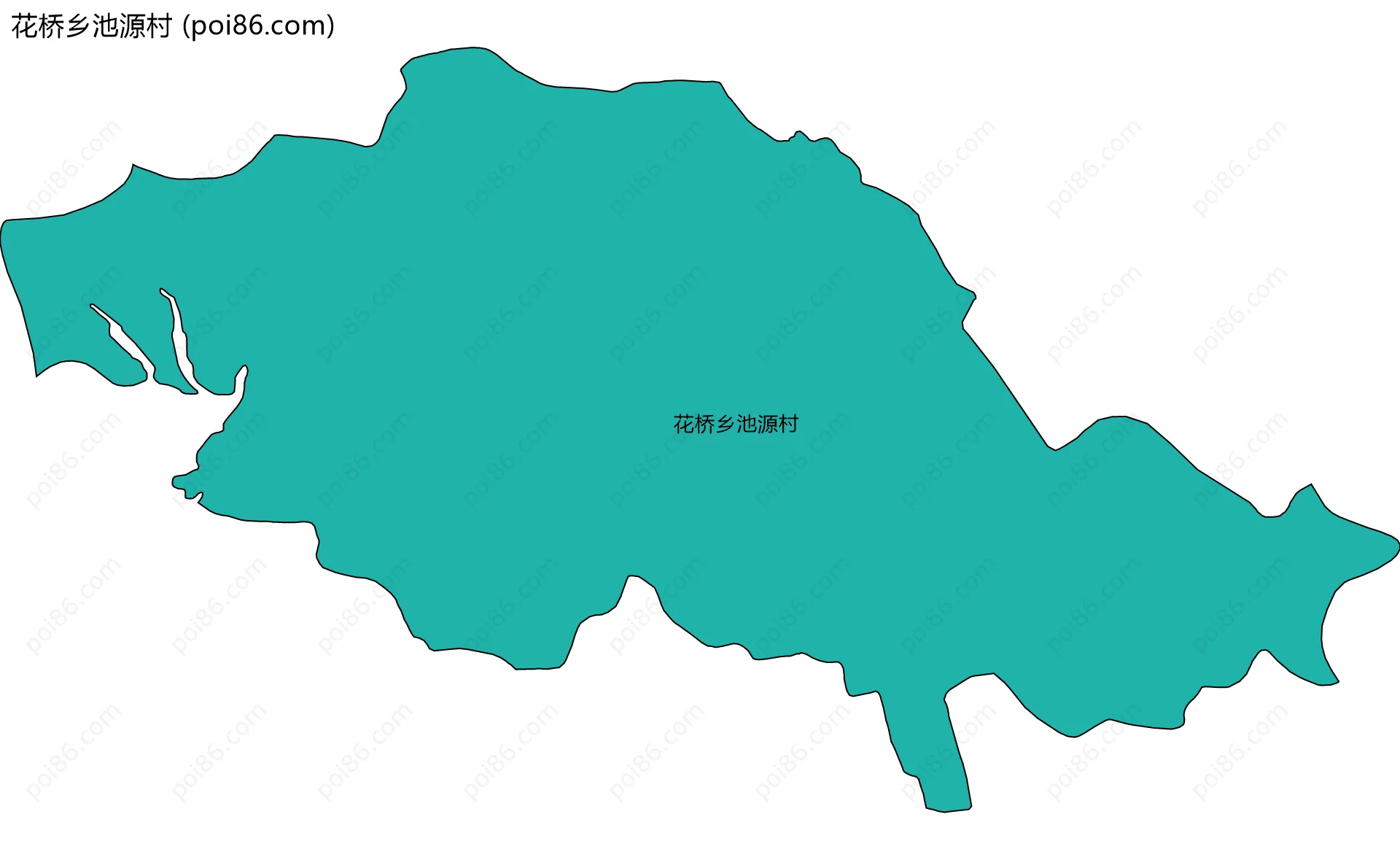 花桥乡池源村边界地图