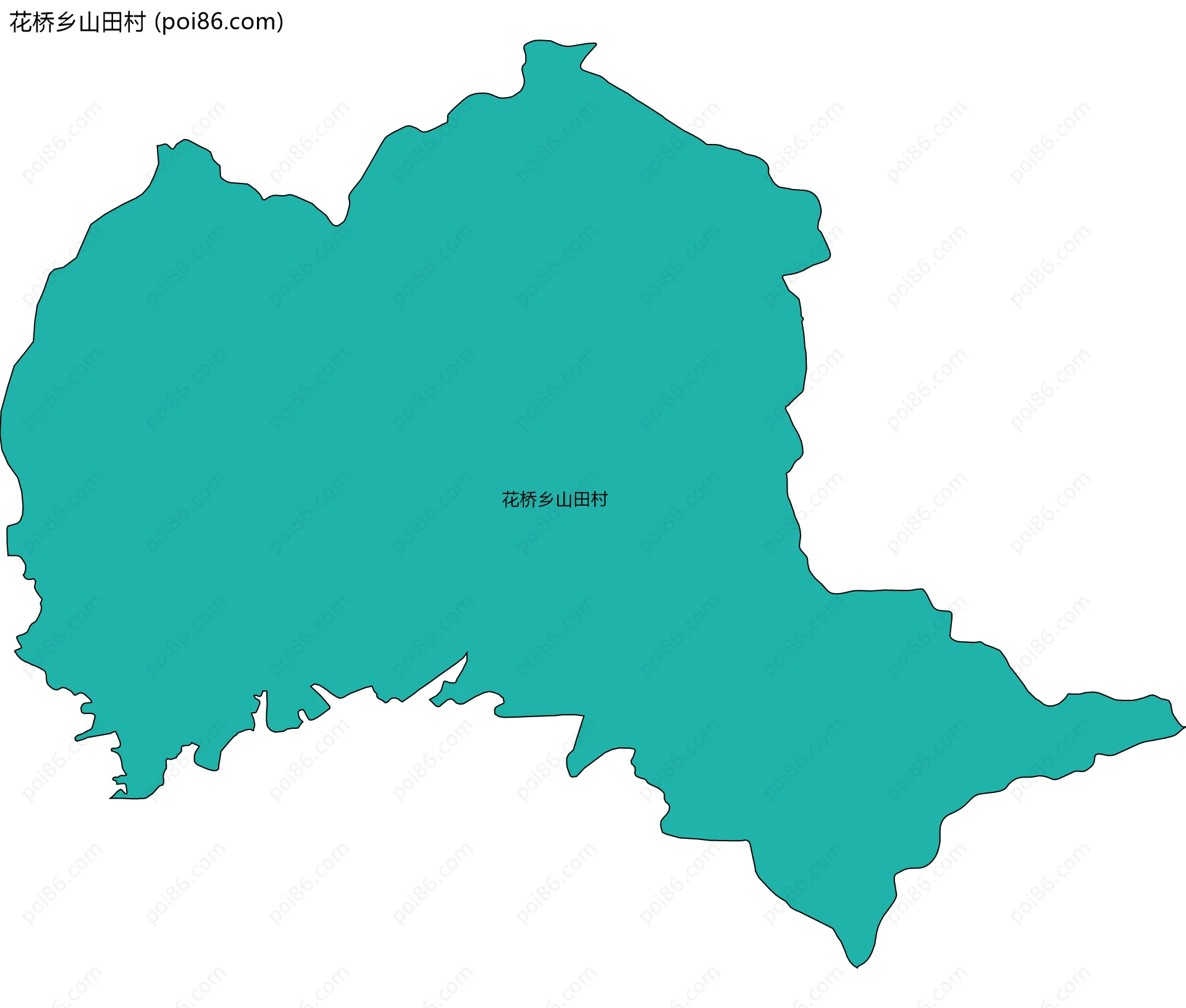 花桥乡山田村边界地图