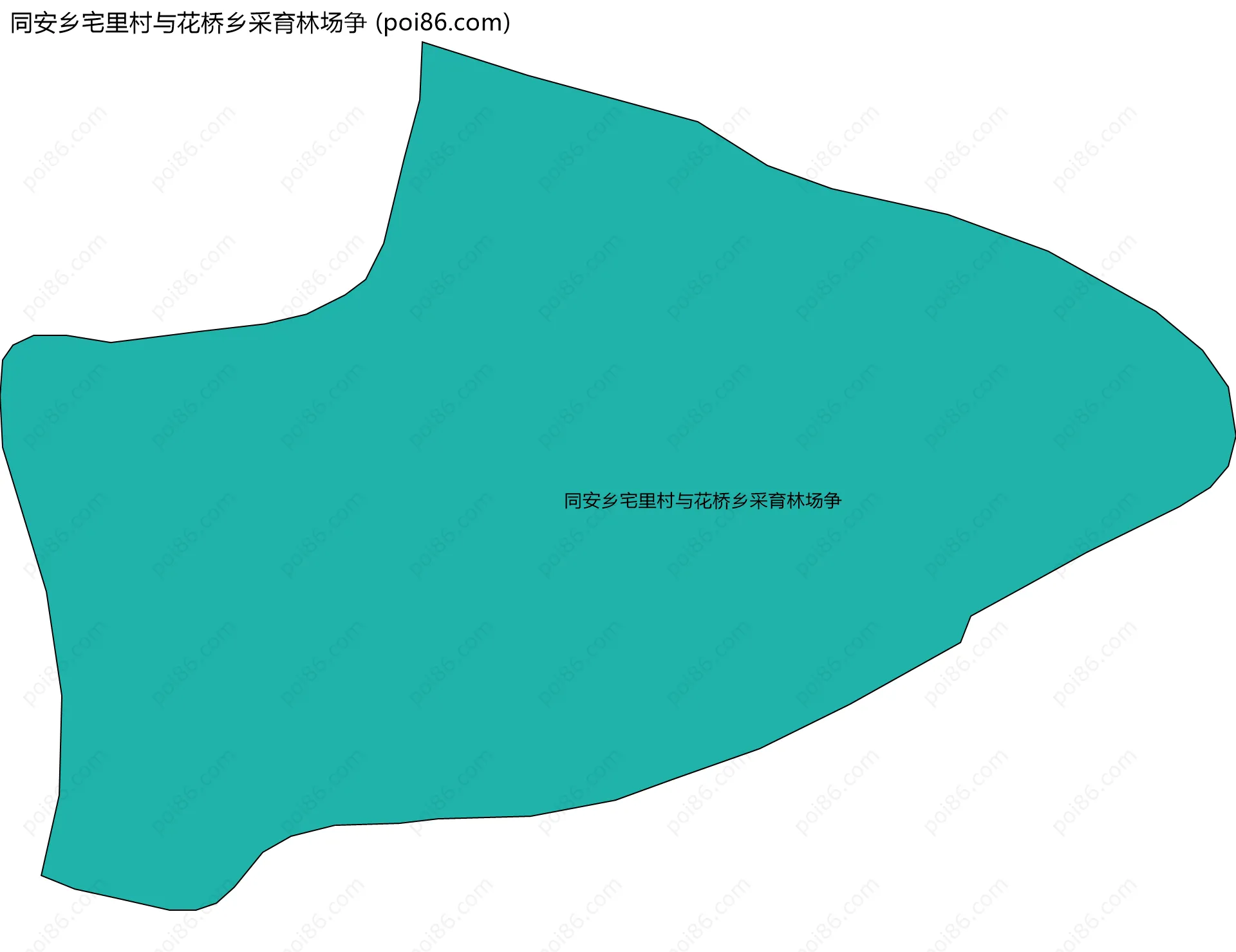 同安乡宅里村与花桥乡采育林场争边界地图