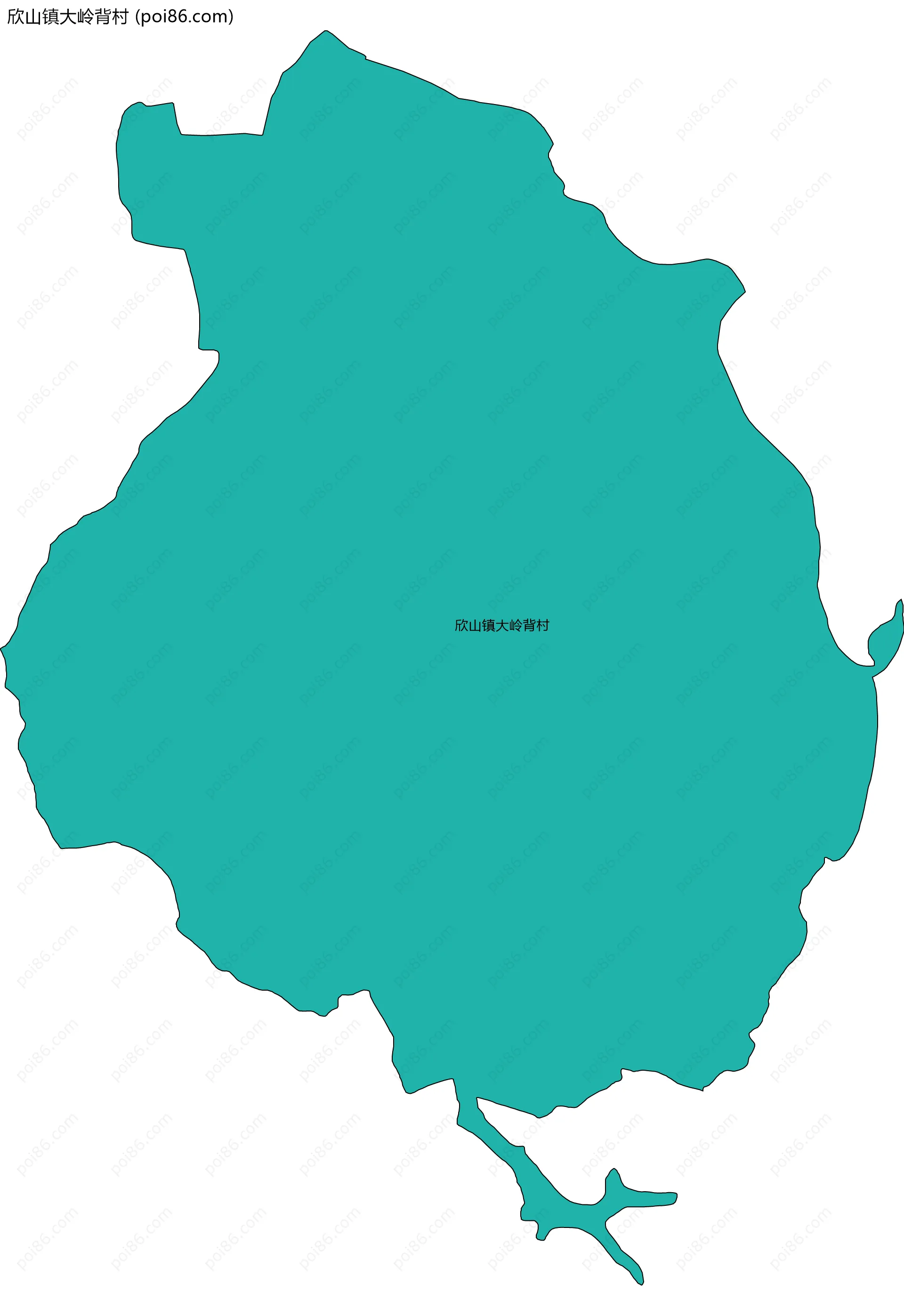 欣山镇大岭背村边界地图