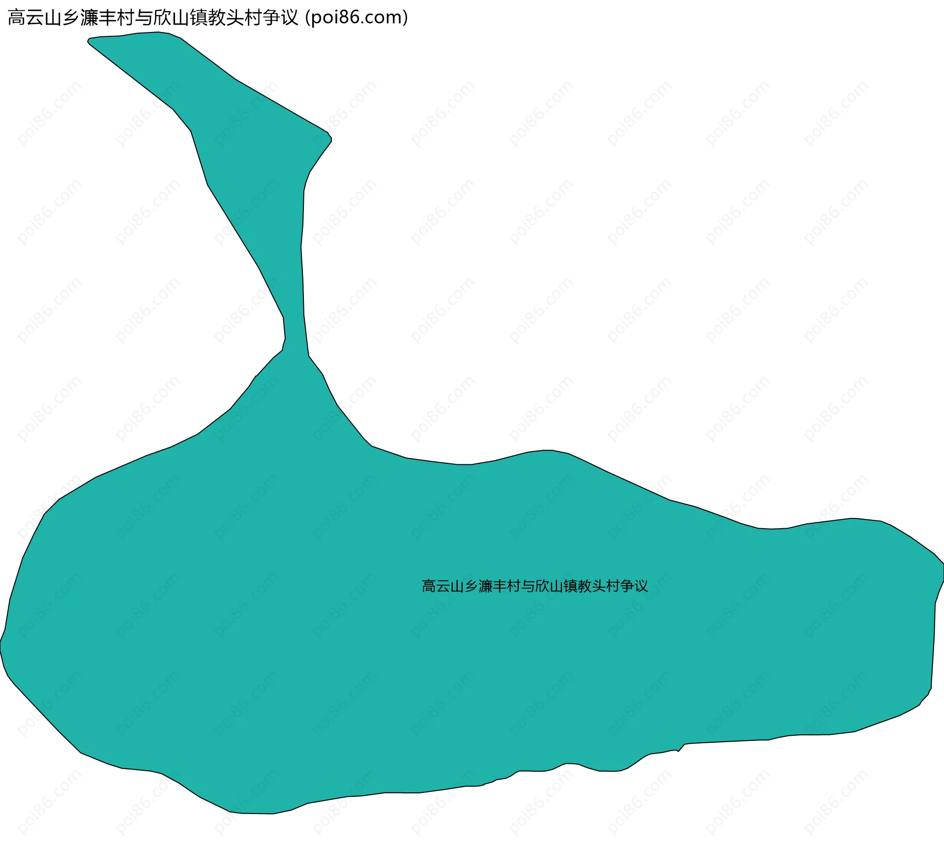 高云山乡濂丰村与欣山镇教头村争议边界地图