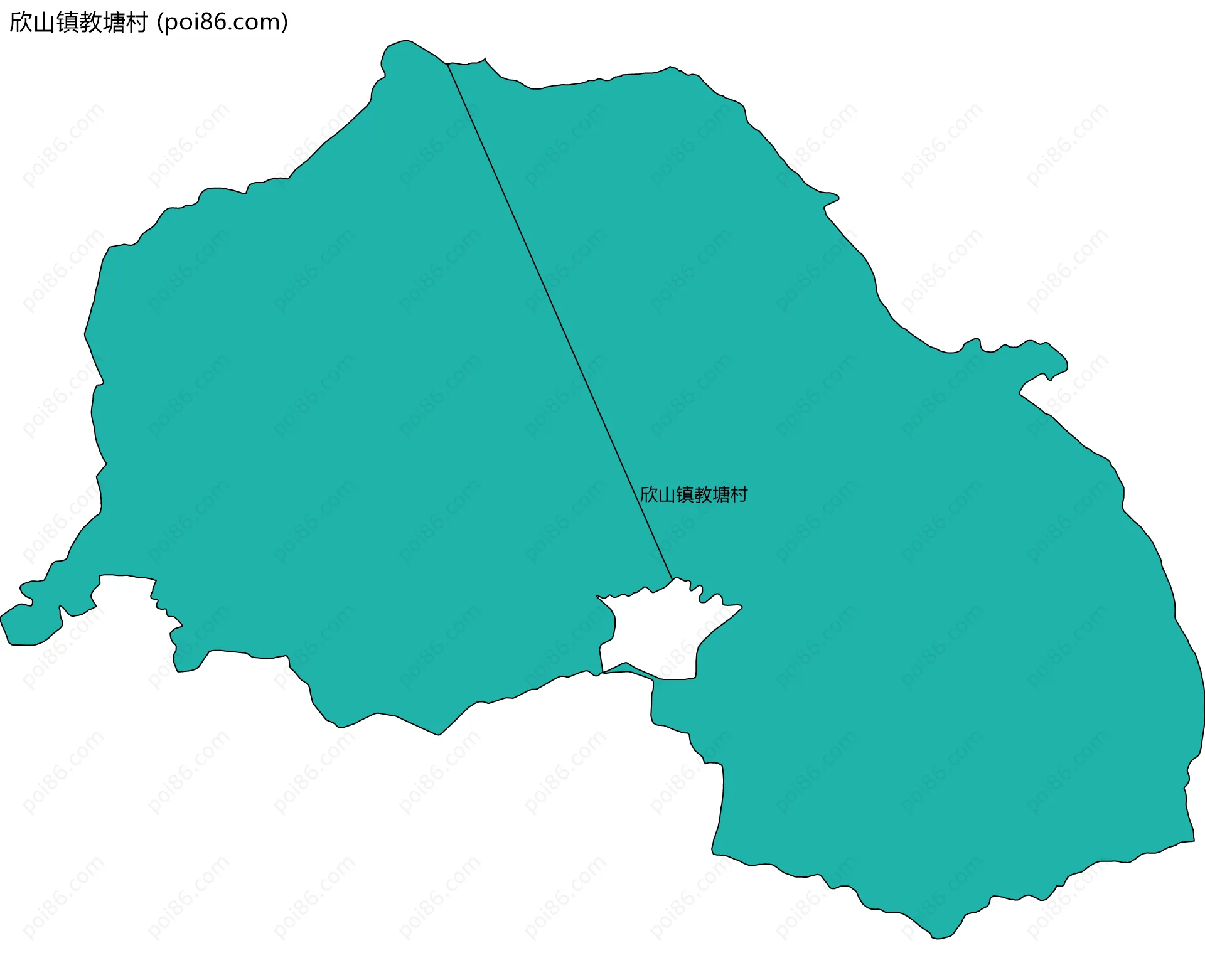 欣山镇教塘村边界地图