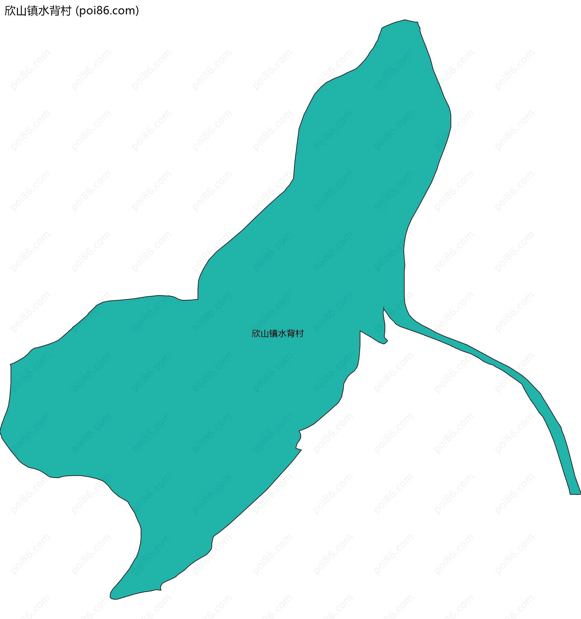 欣山镇水背村边界地图