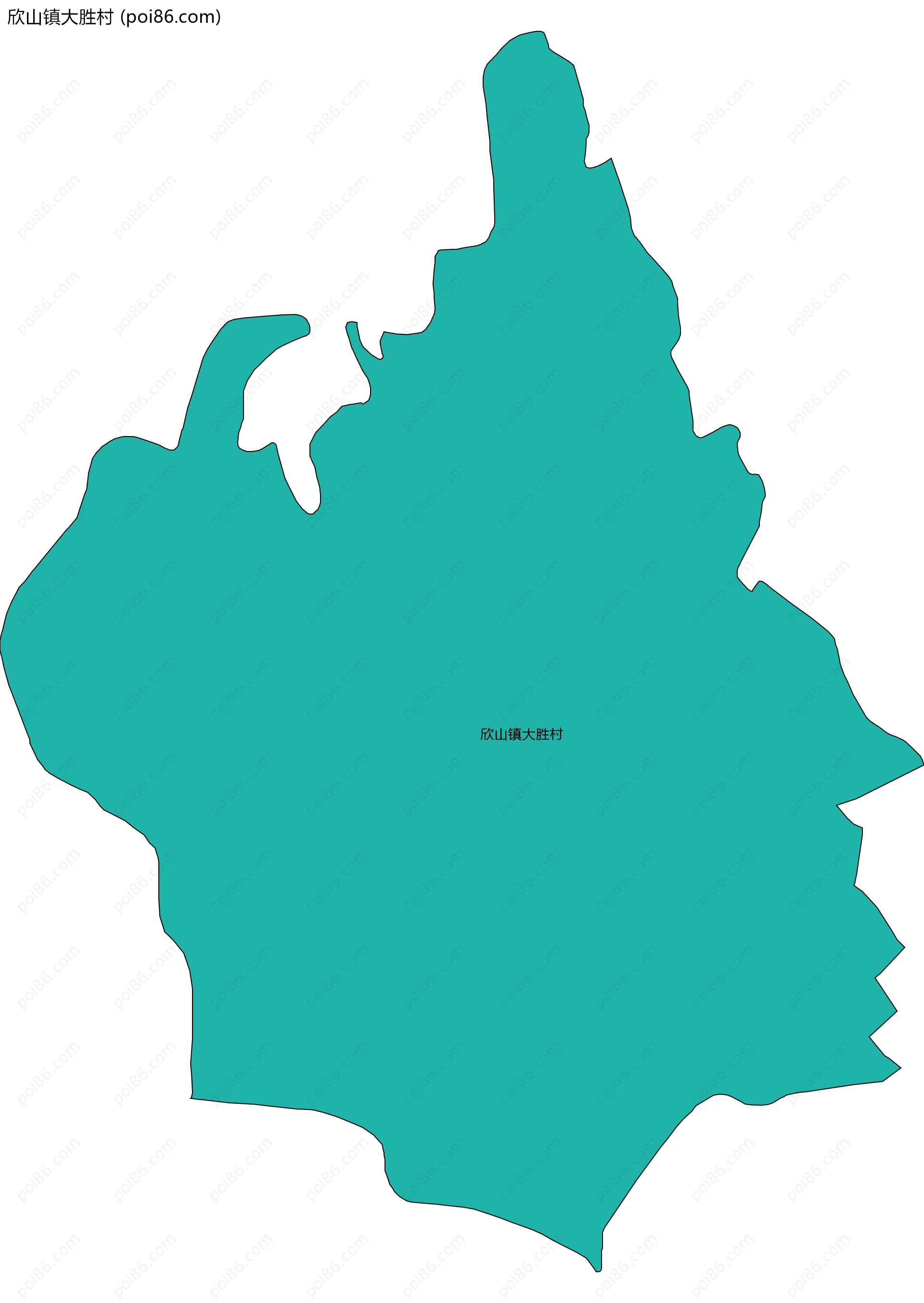 欣山镇大胜村边界地图