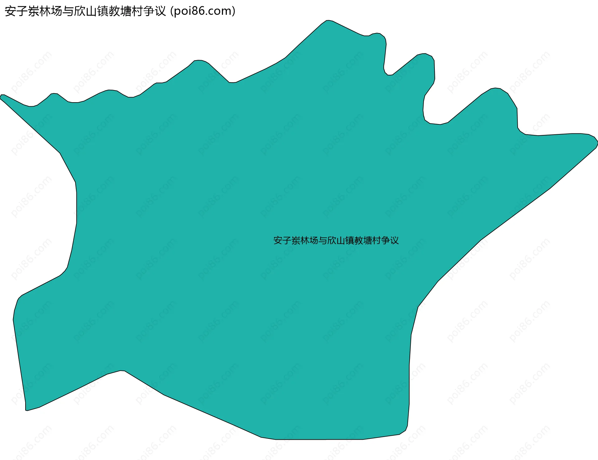 安子岽林场与欣山镇教塘村争议边界地图