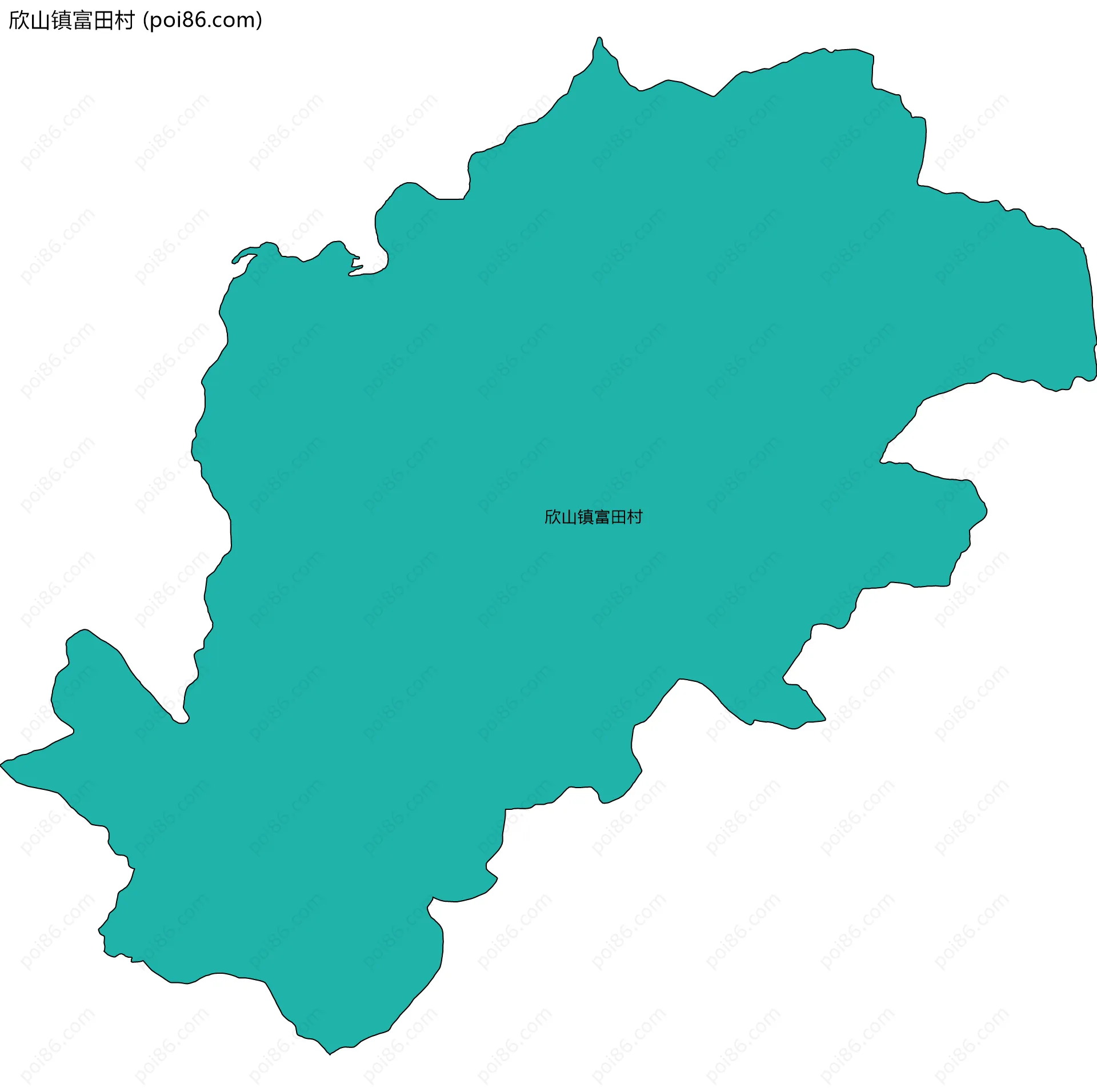 欣山镇富田村边界地图