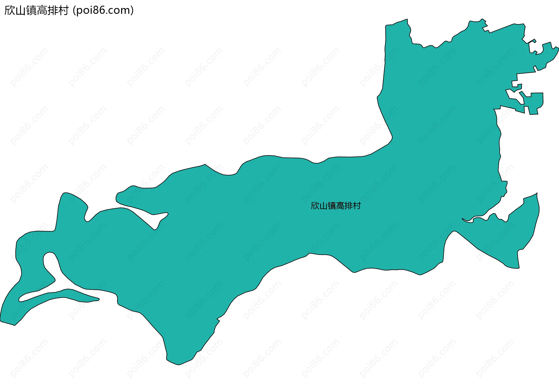 欣山镇高排村边界地图