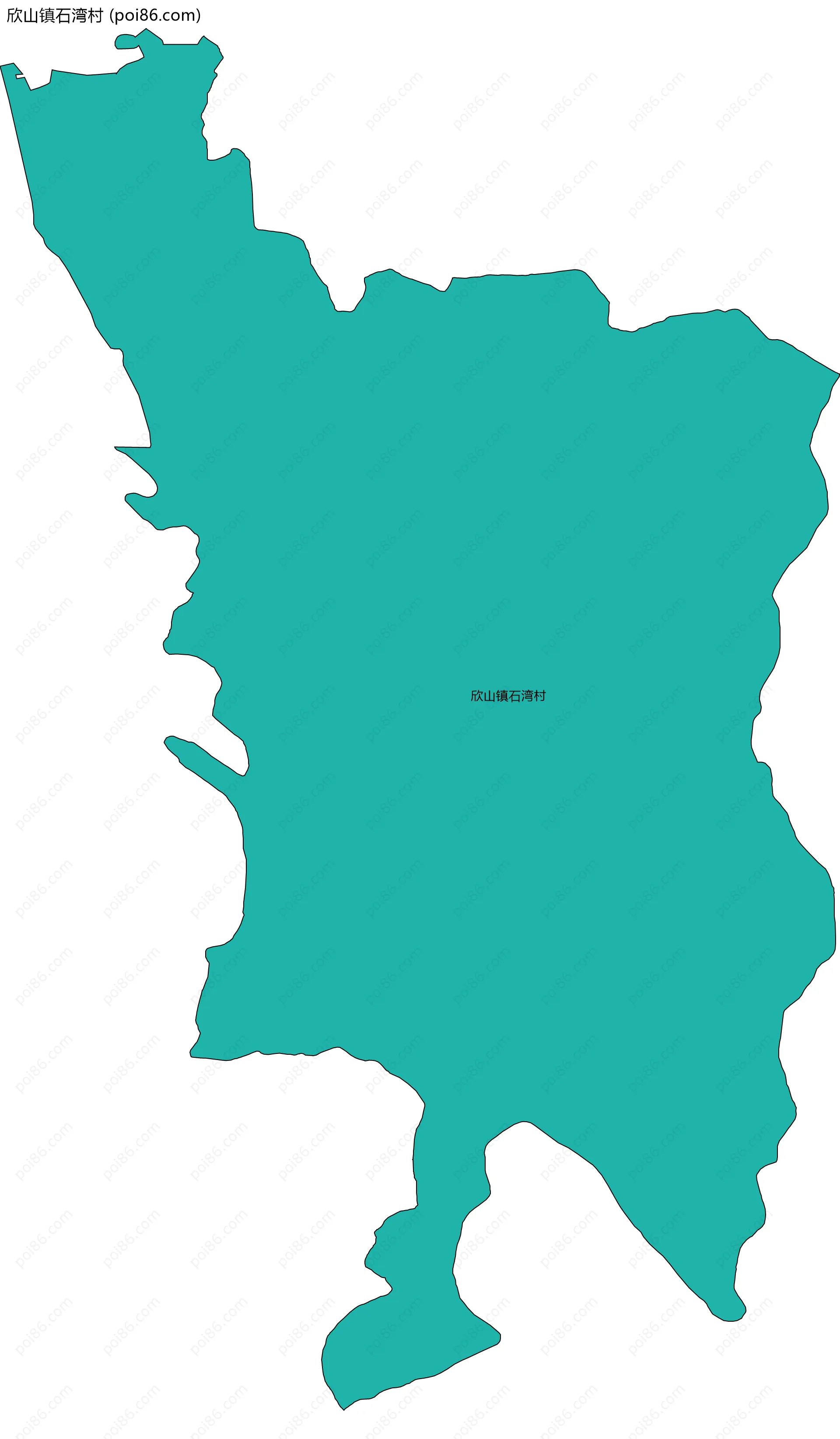 欣山镇石湾村边界地图