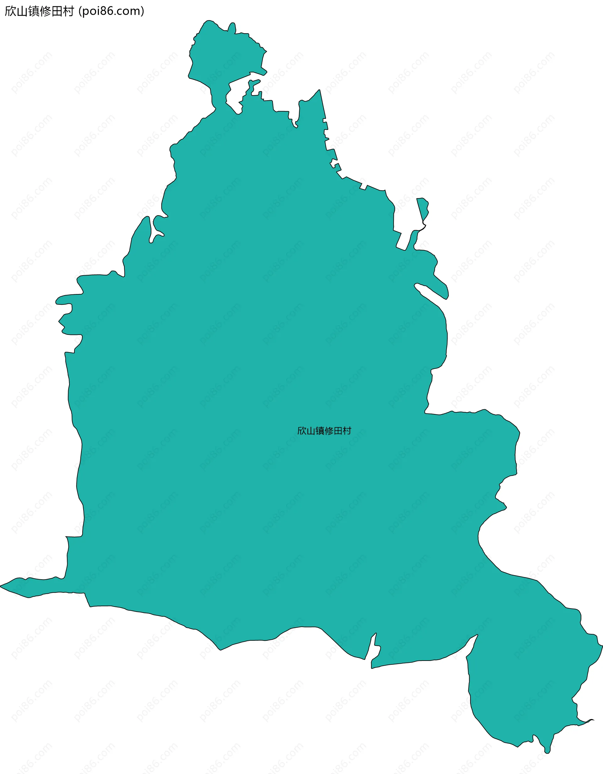 欣山镇修田村边界地图