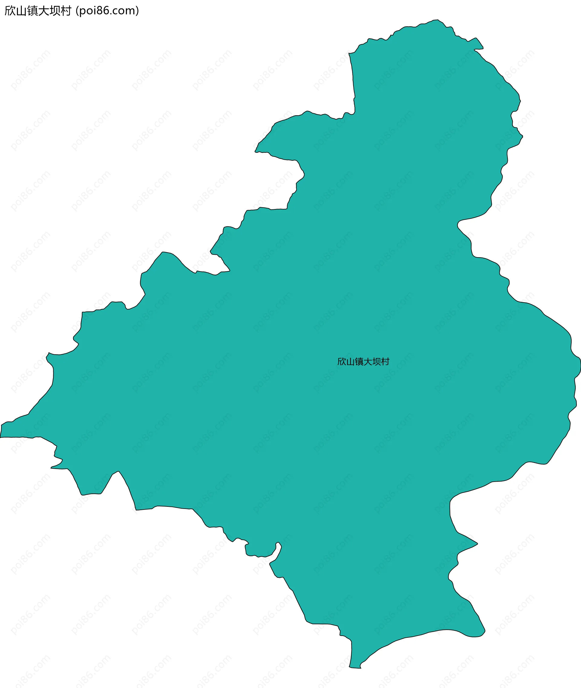 欣山镇大坝村边界地图