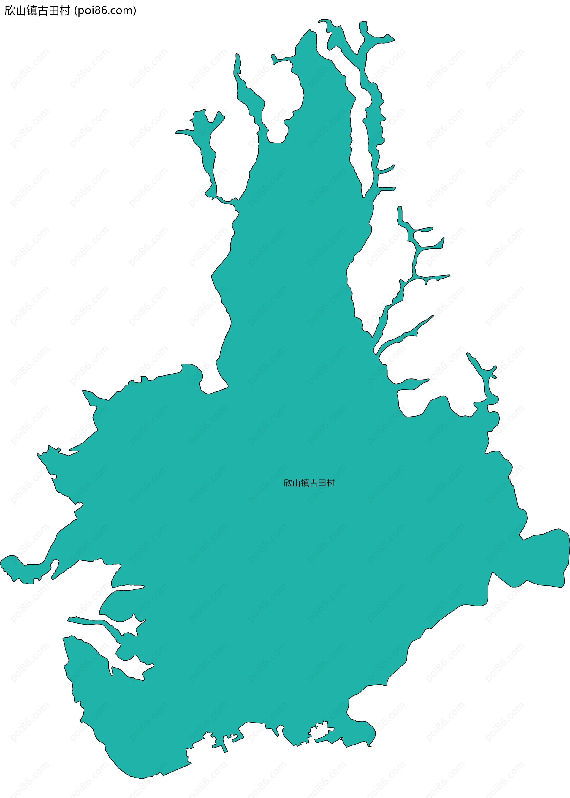 欣山镇古田村边界地图