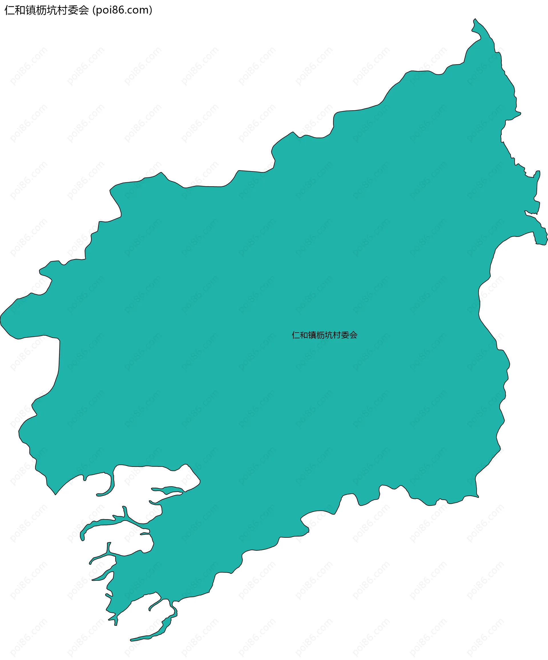 仁和镇枥坑村委会边界地图