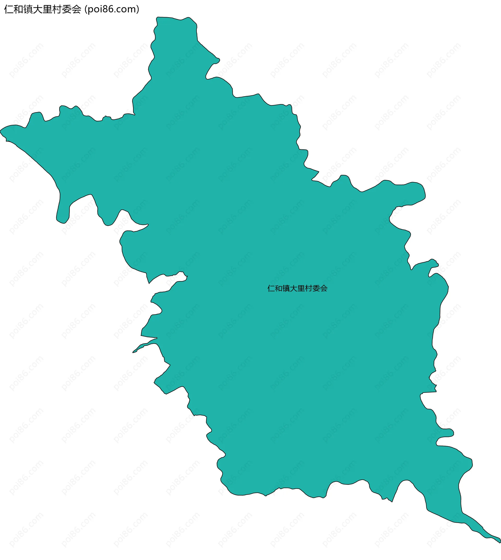 仁和镇大里村委会边界地图