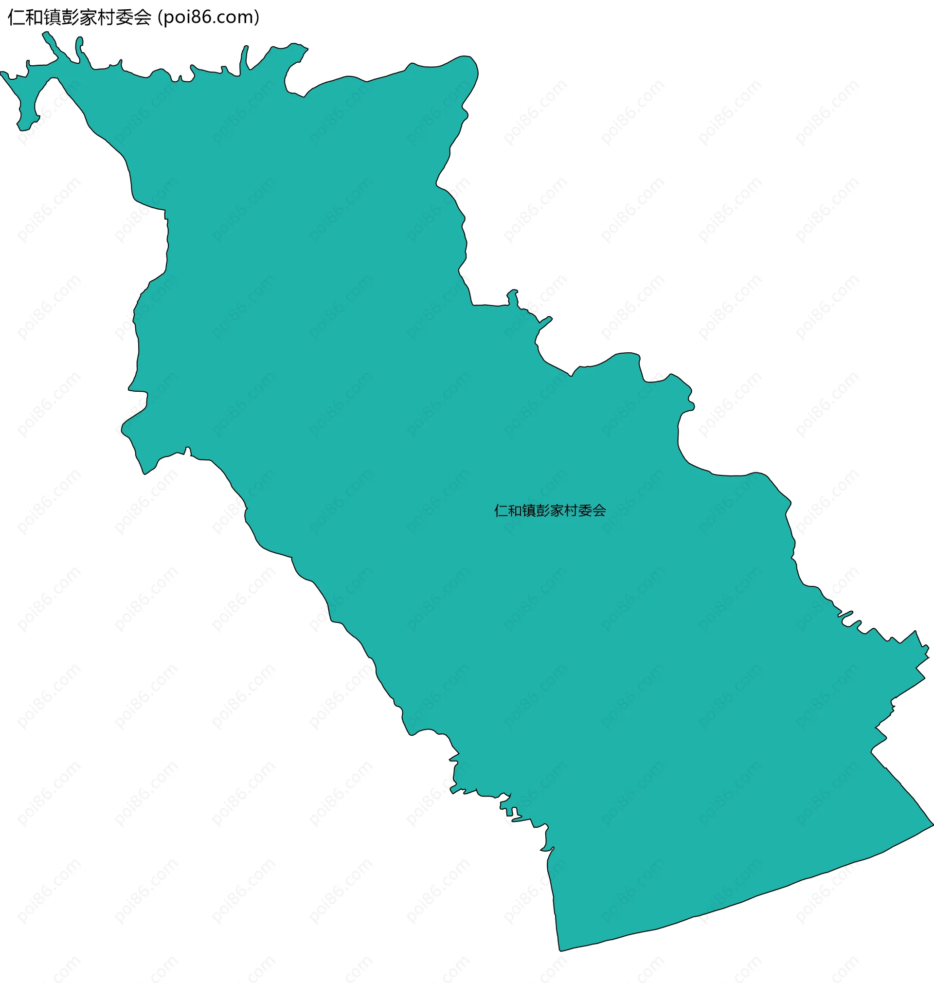 仁和镇彭家村委会边界地图