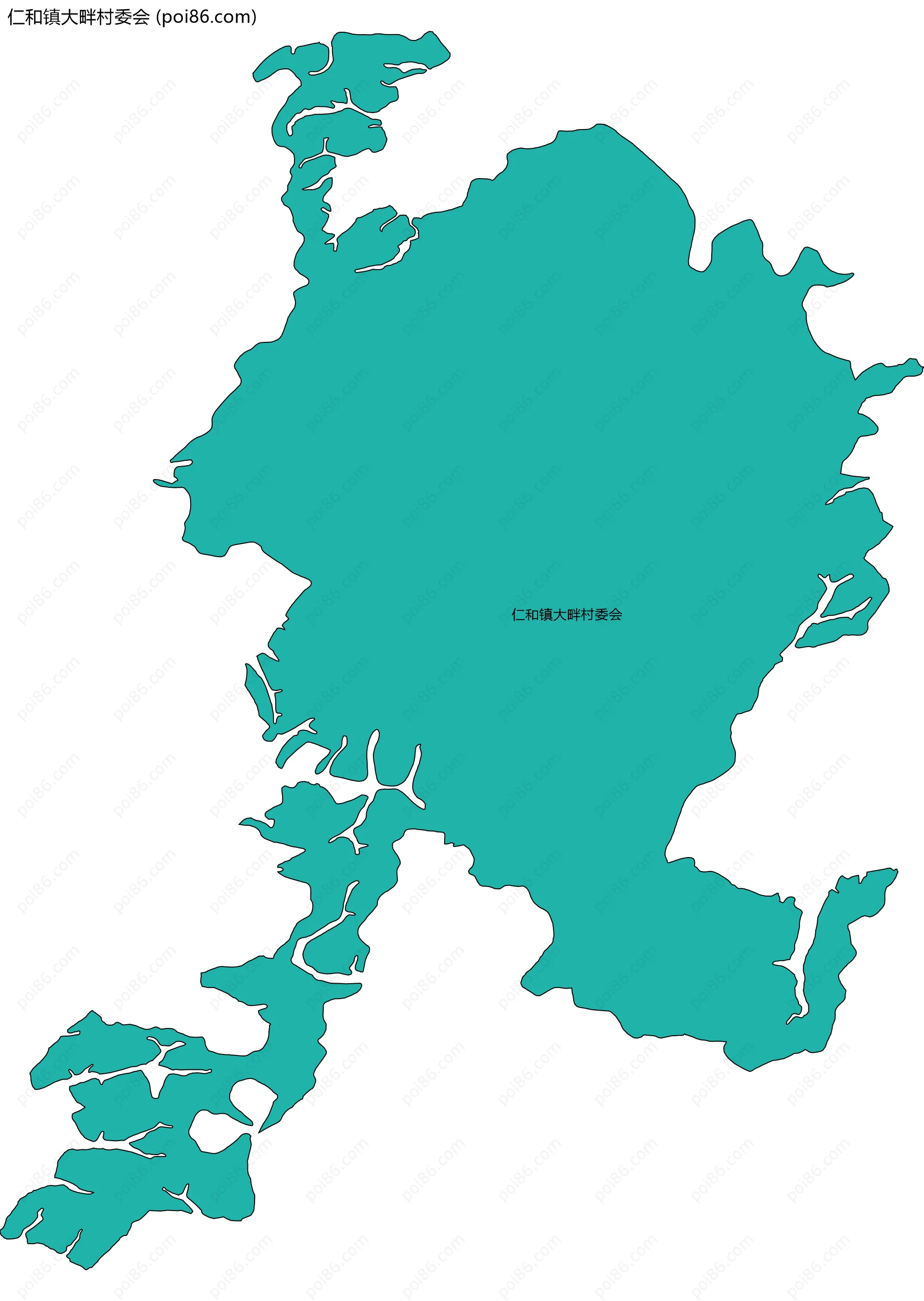 仁和镇大畔村委会边界地图