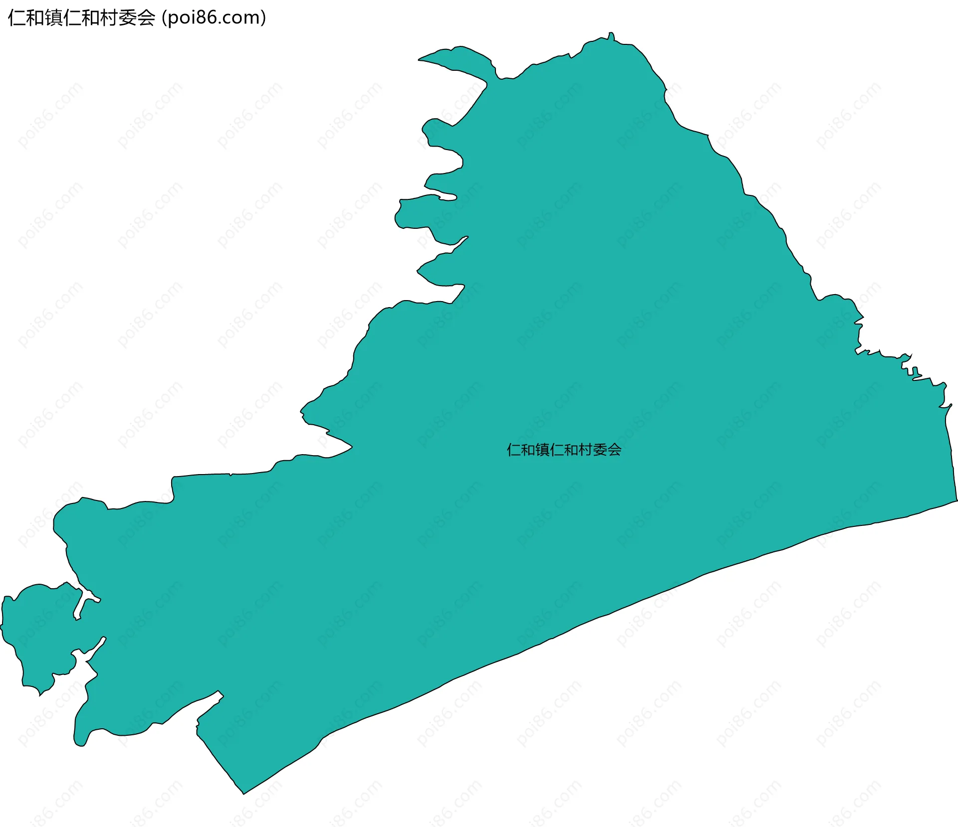 仁和镇仁和村委会边界地图