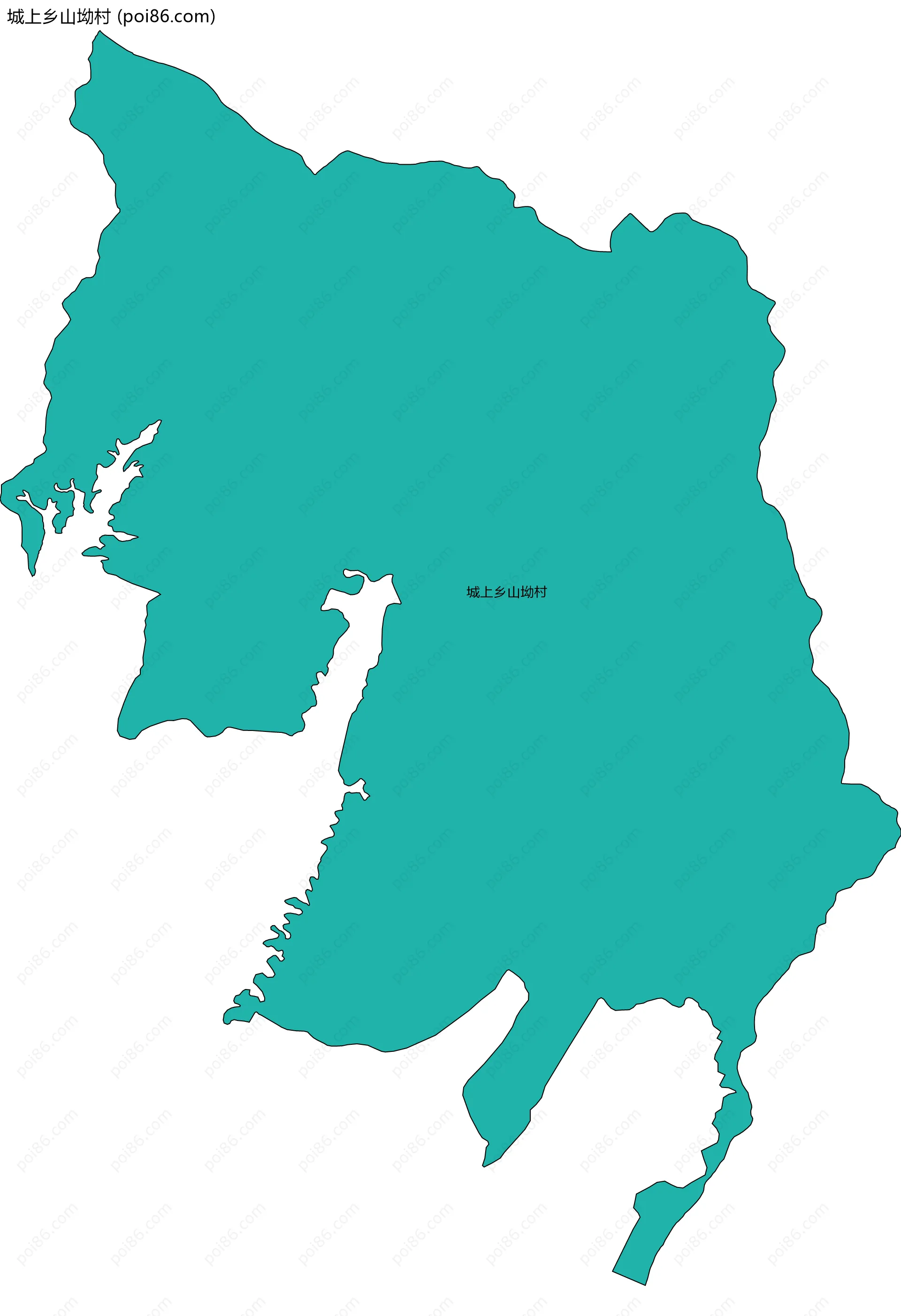 城上乡山坳村边界地图