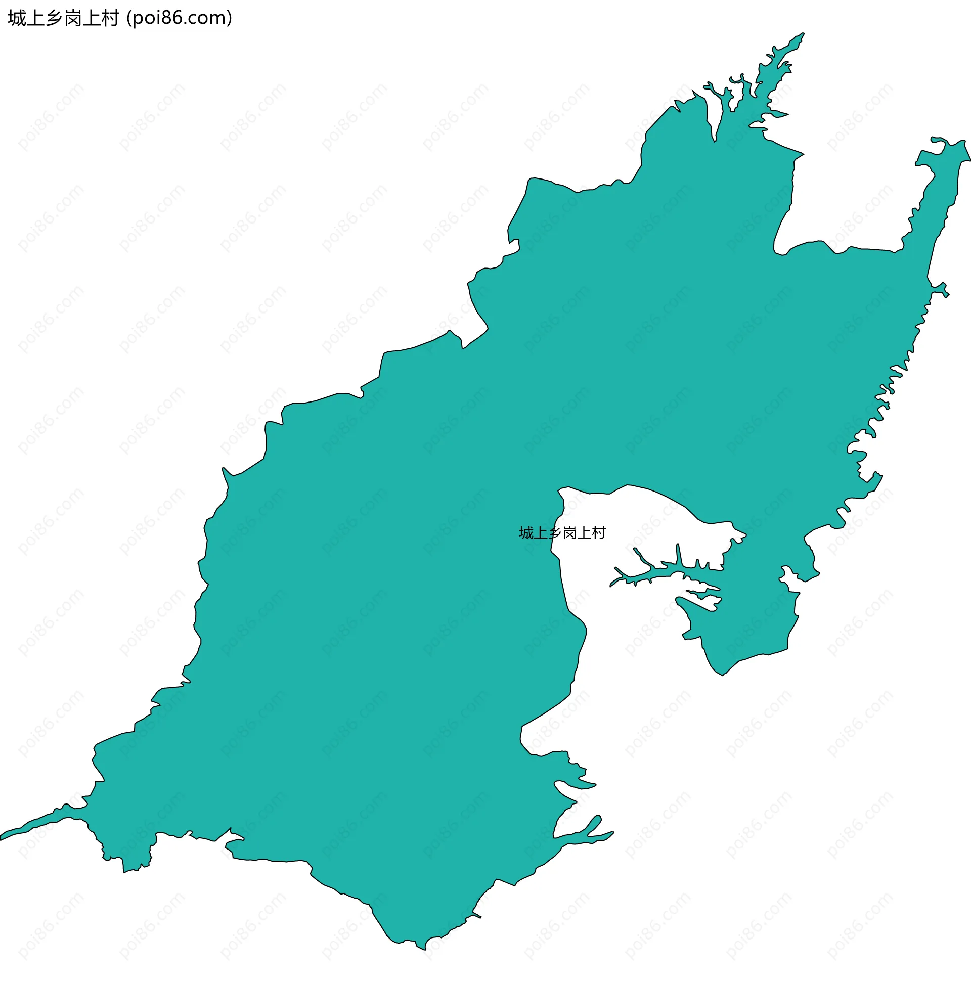 城上乡岗上村边界地图