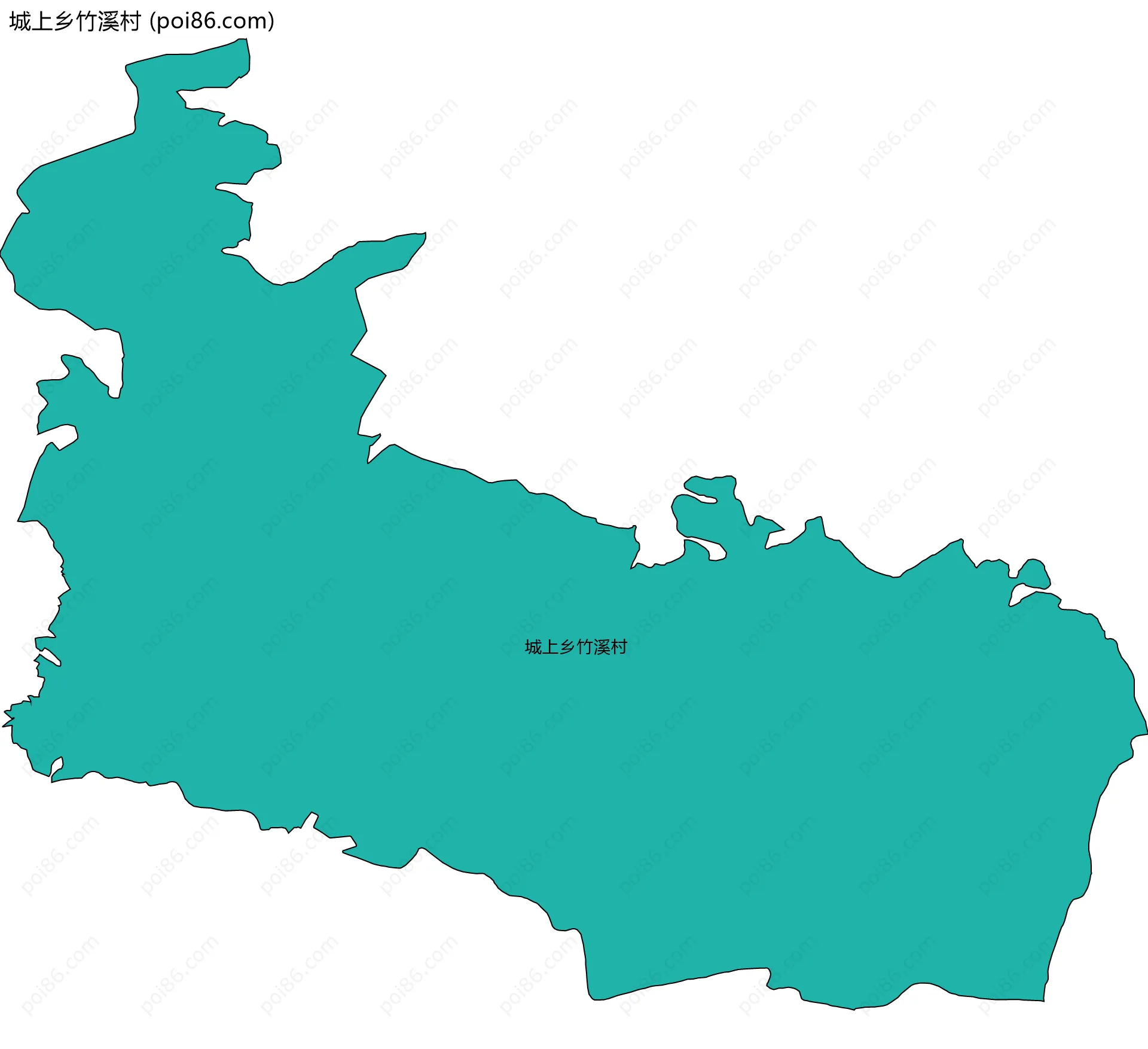 城上乡竹溪村边界地图