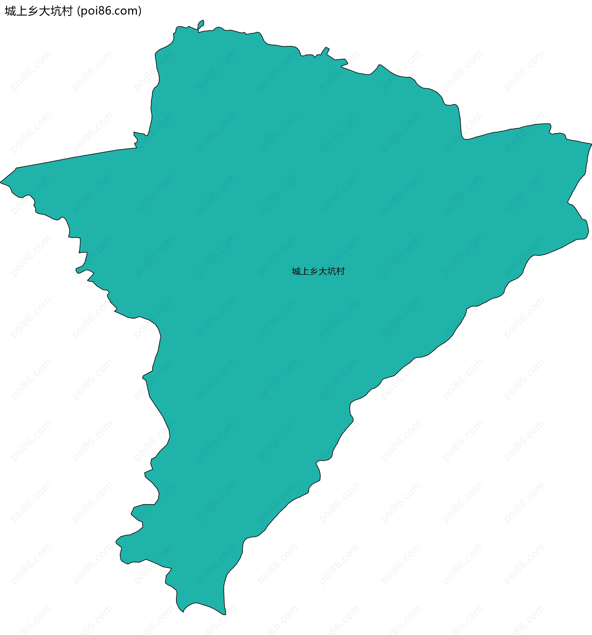 城上乡大坑村边界地图