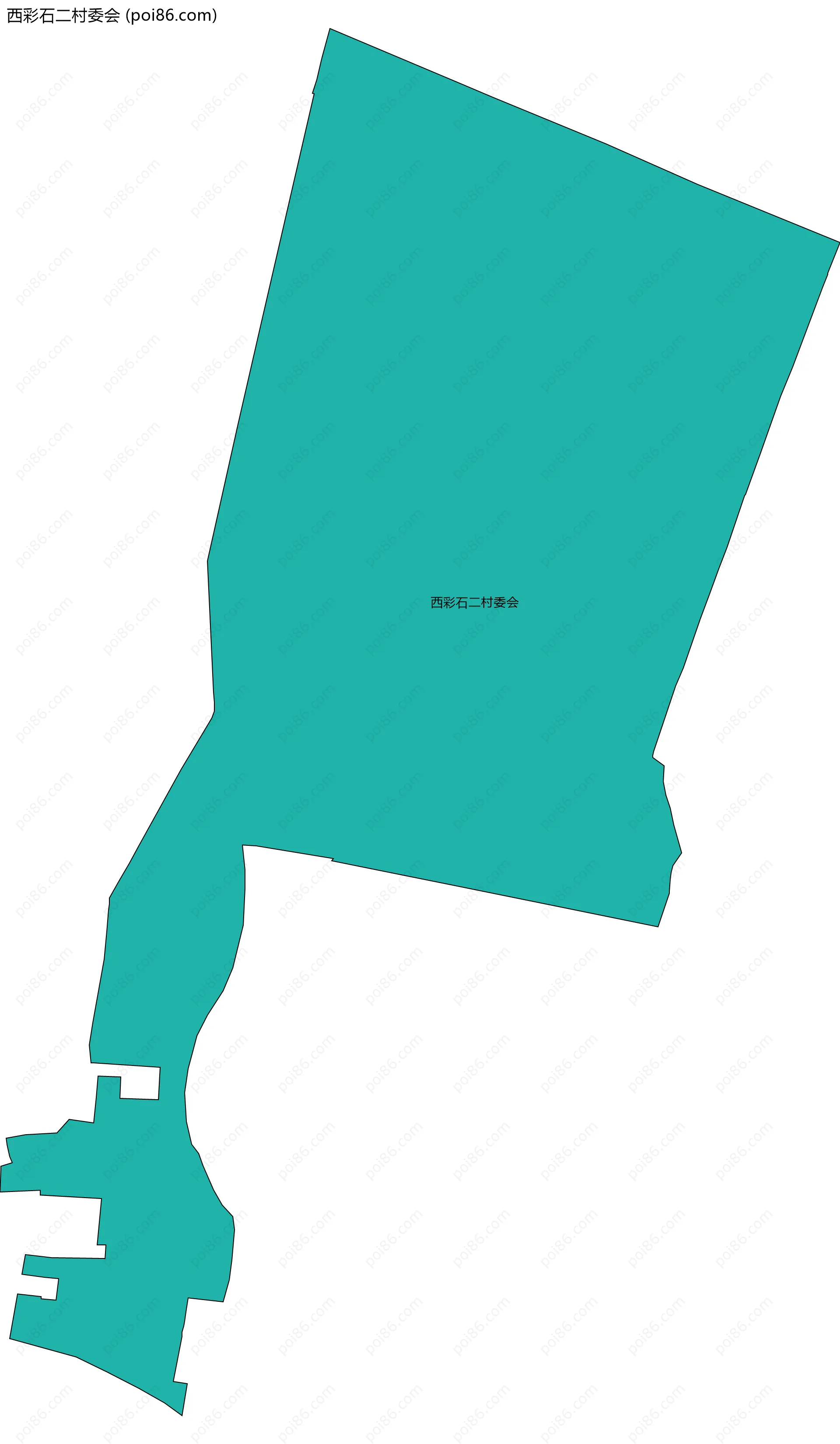 西彩石二村委会边界地图