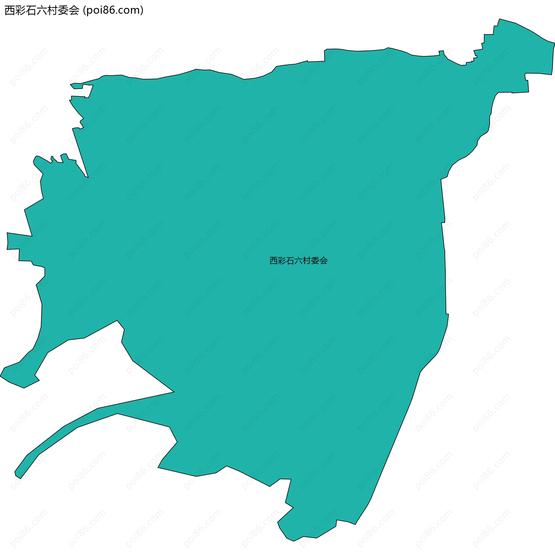 西彩石六村委会边界地图