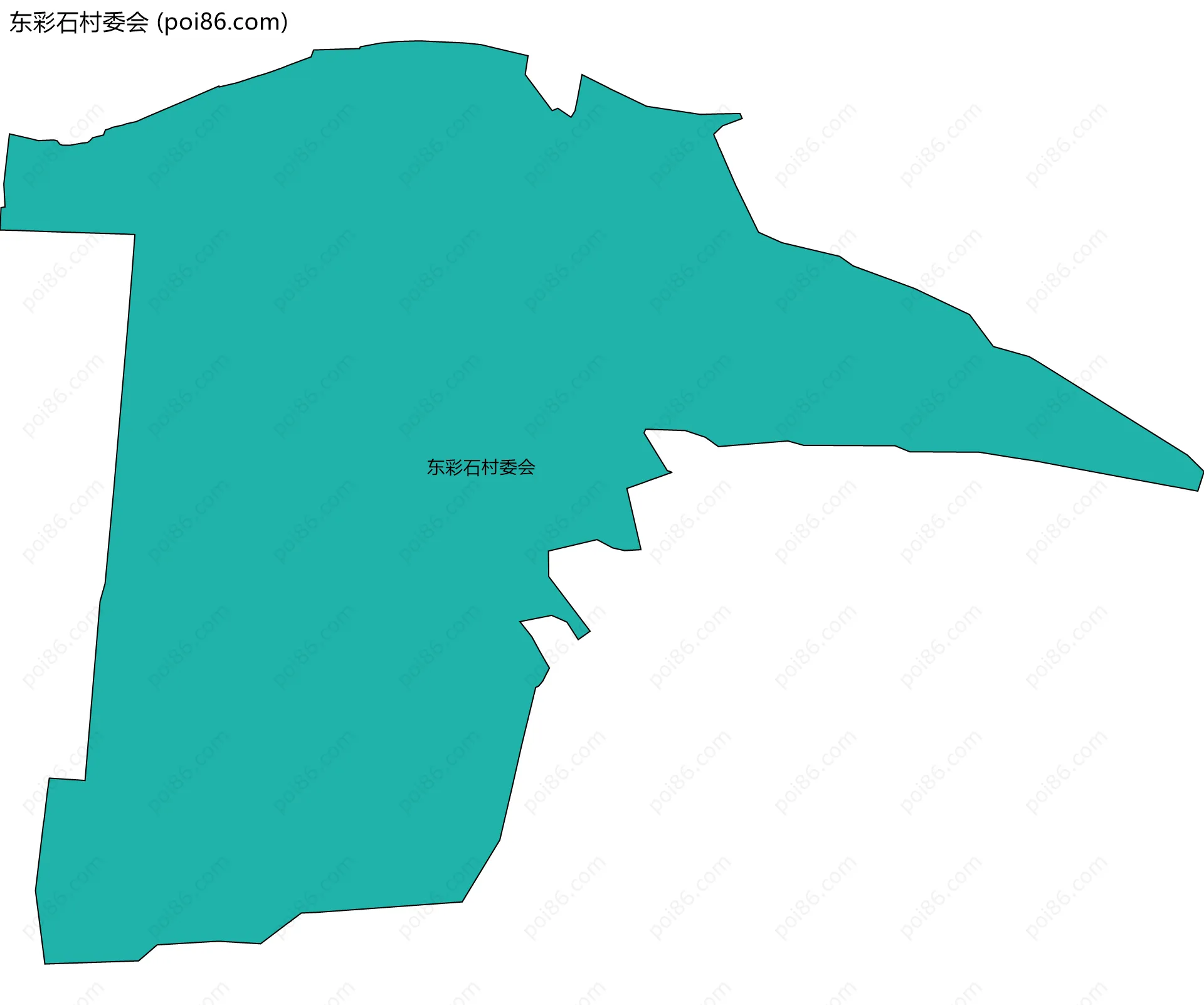 东彩石村委会边界地图