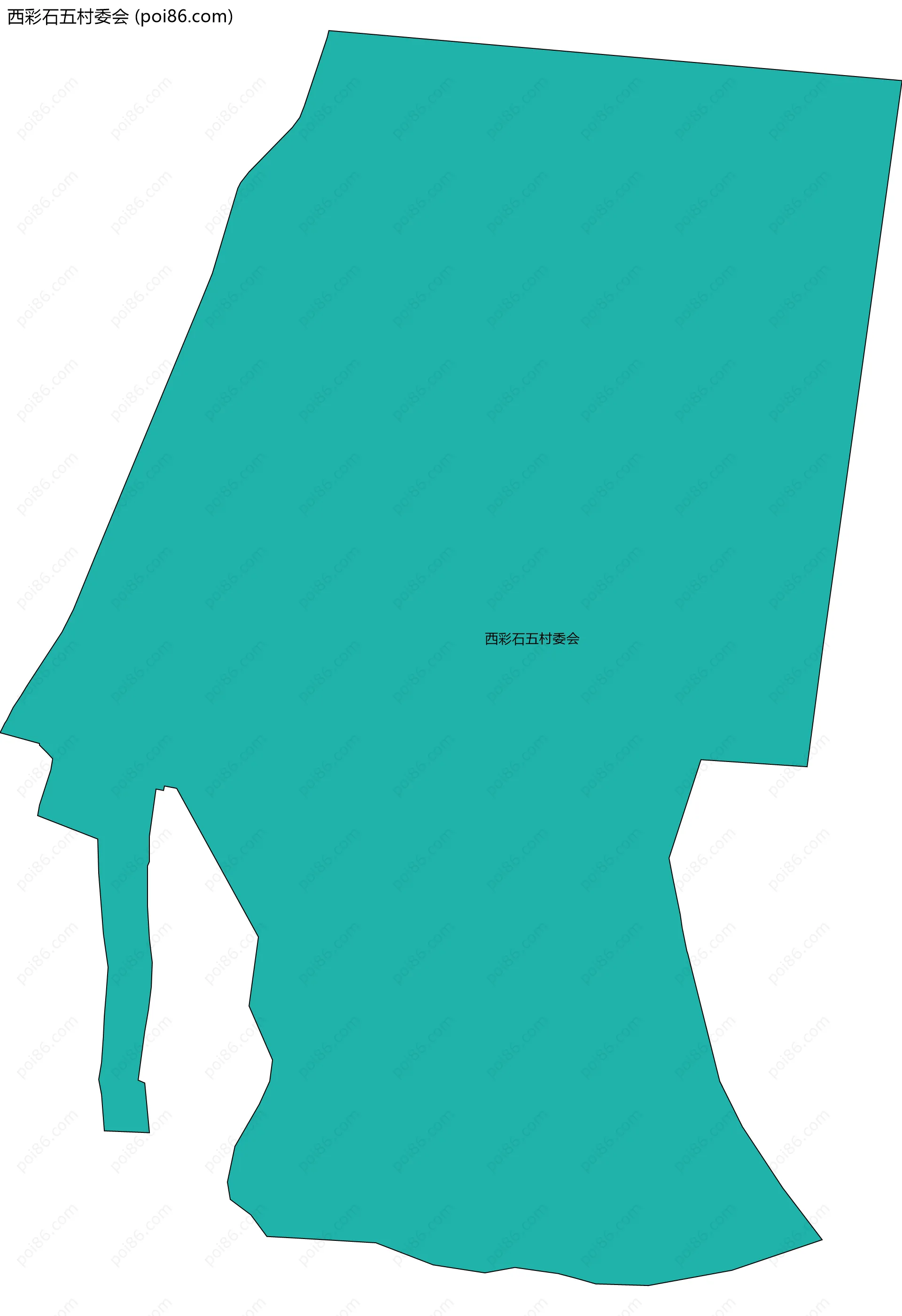 西彩石五村委会边界地图