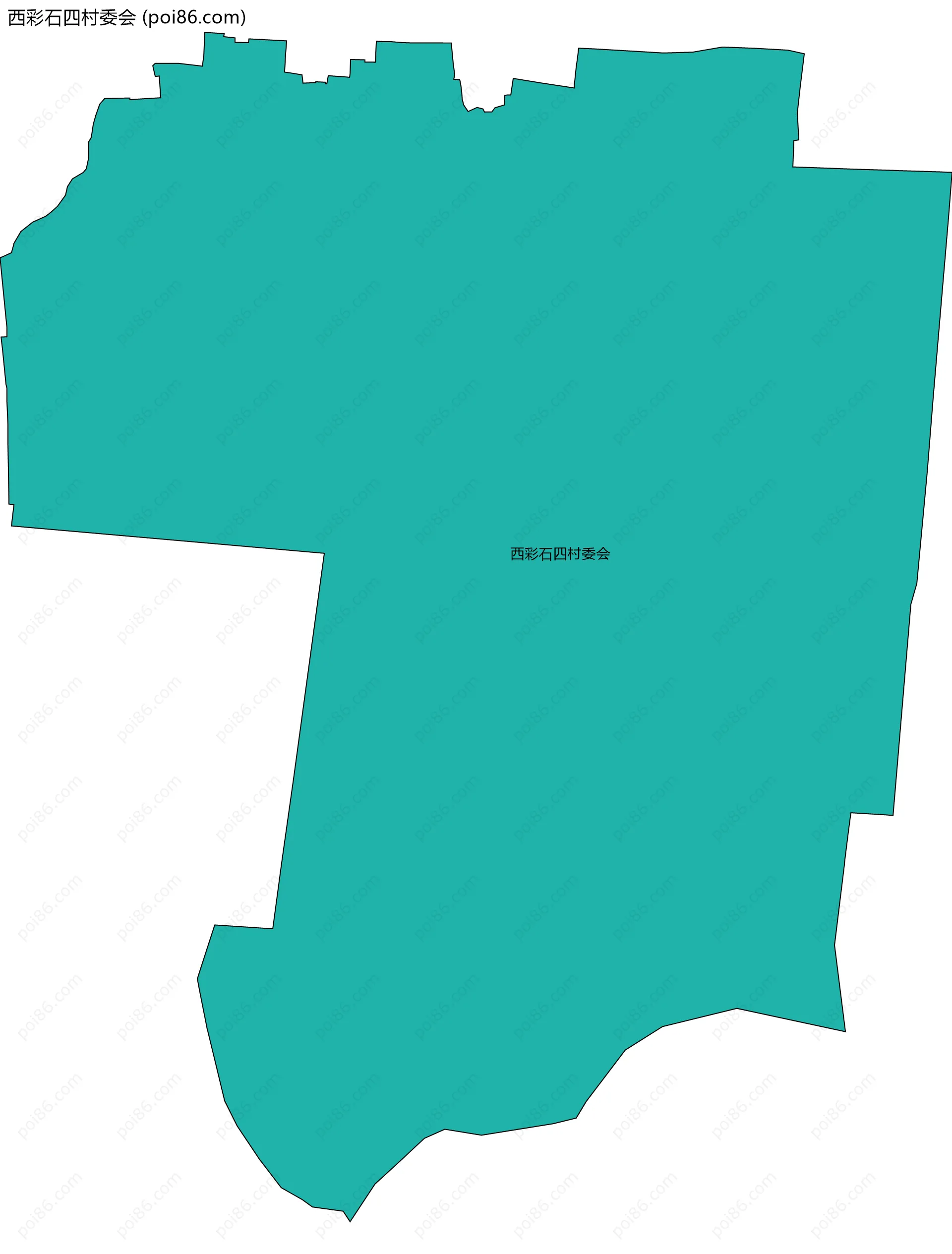 西彩石四村委会边界地图