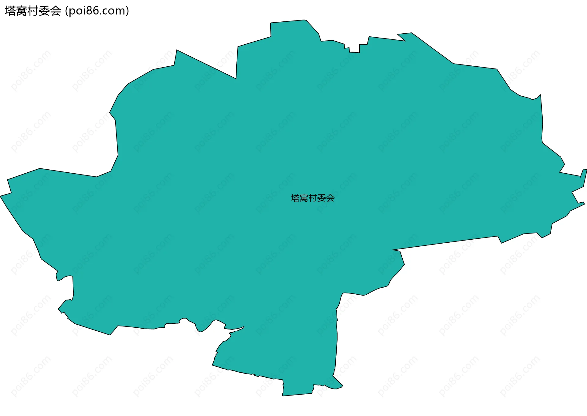 塔窝村委会边界地图