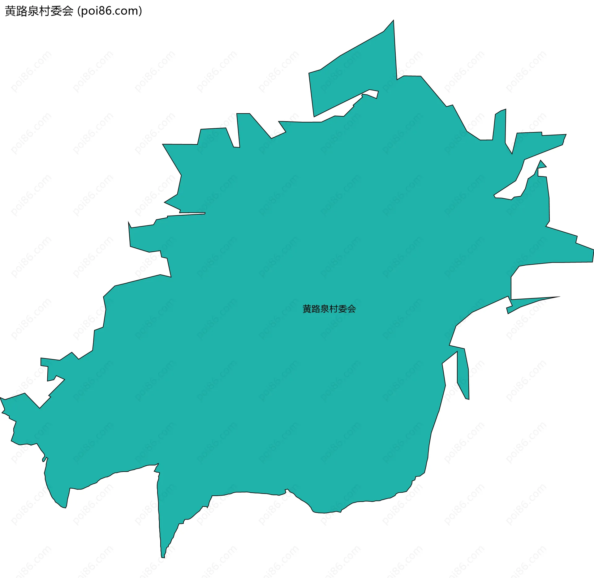 黄路泉村委会边界地图