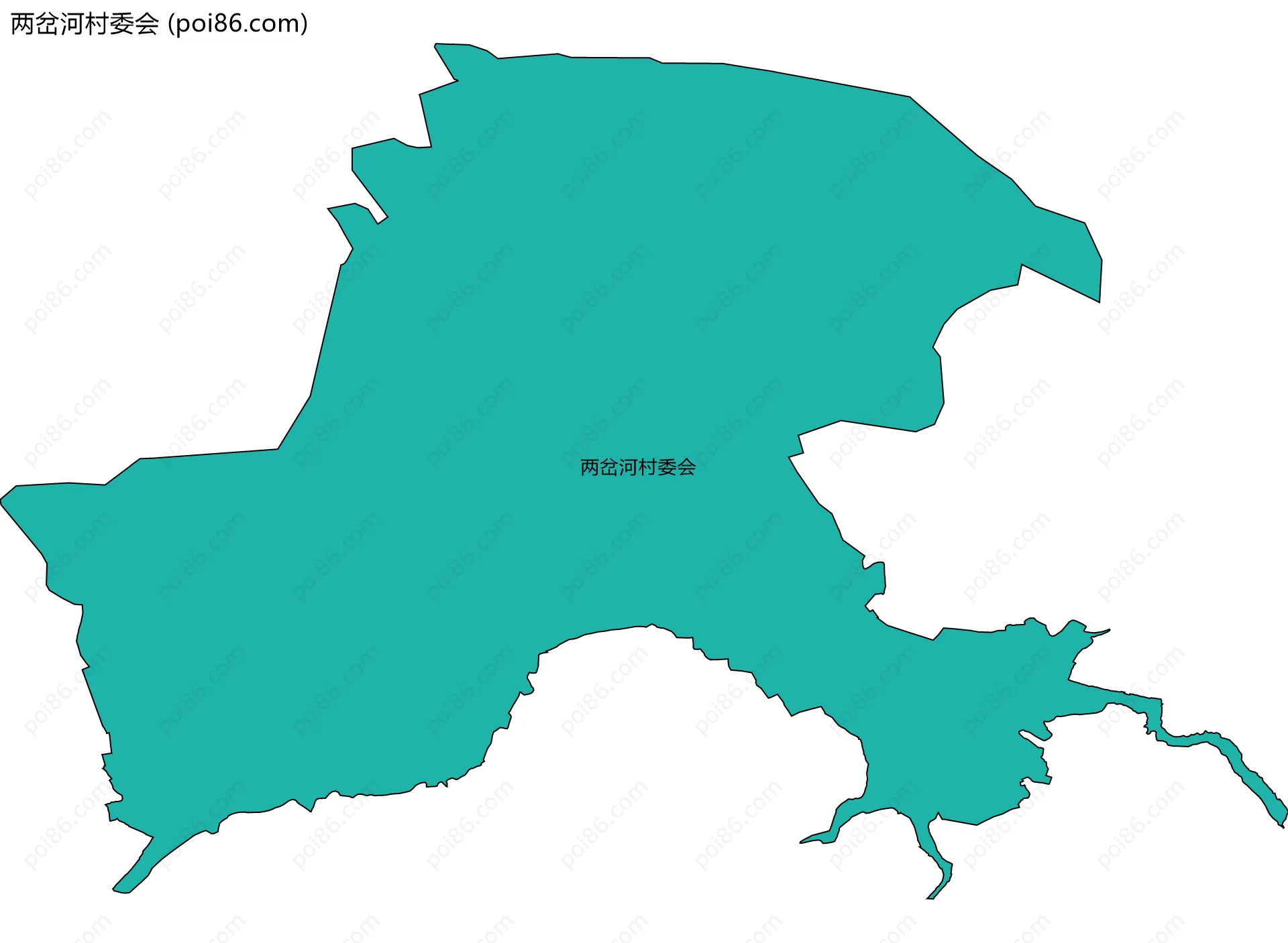 两岔河村委会边界地图