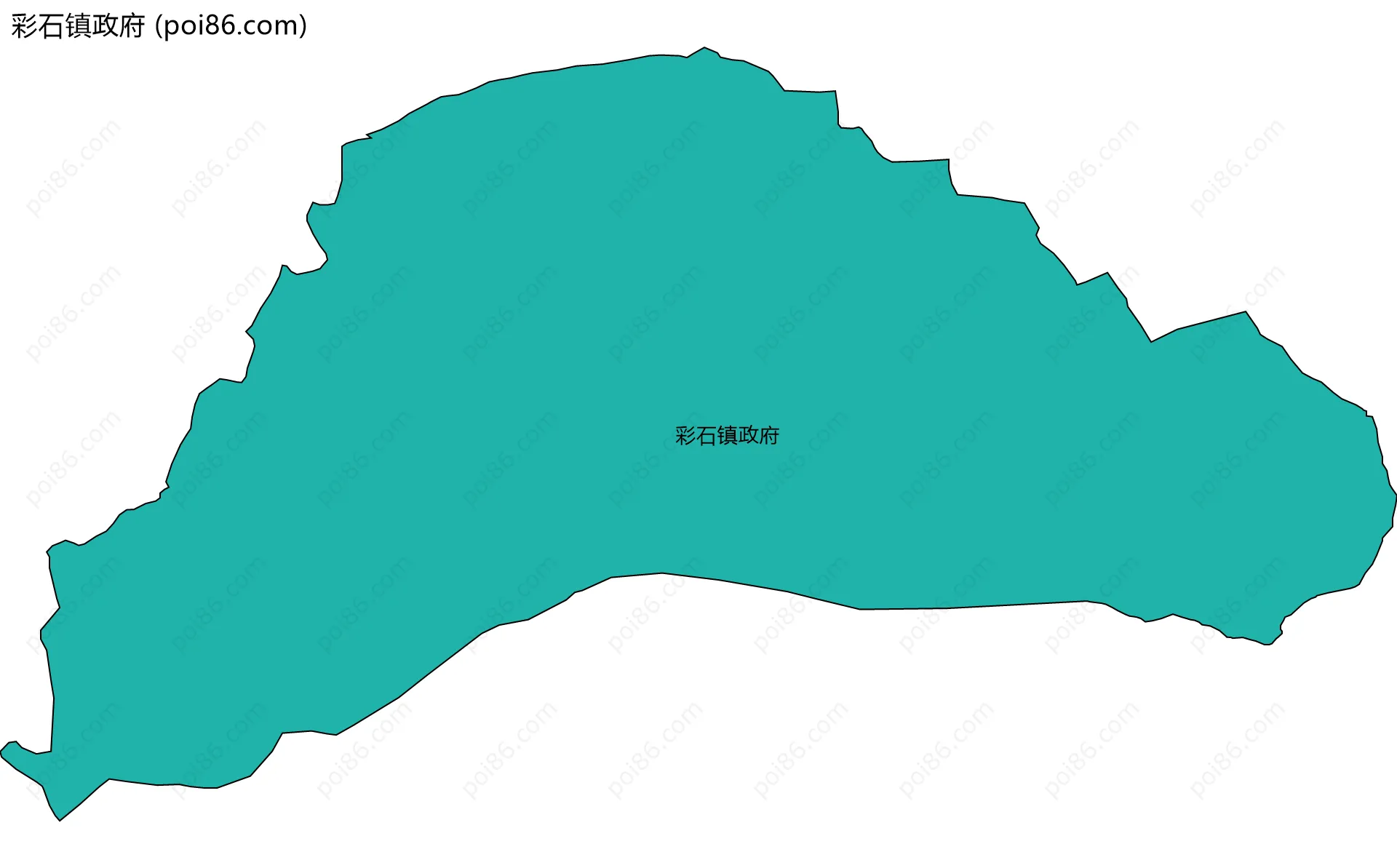 彩石镇政府边界地图