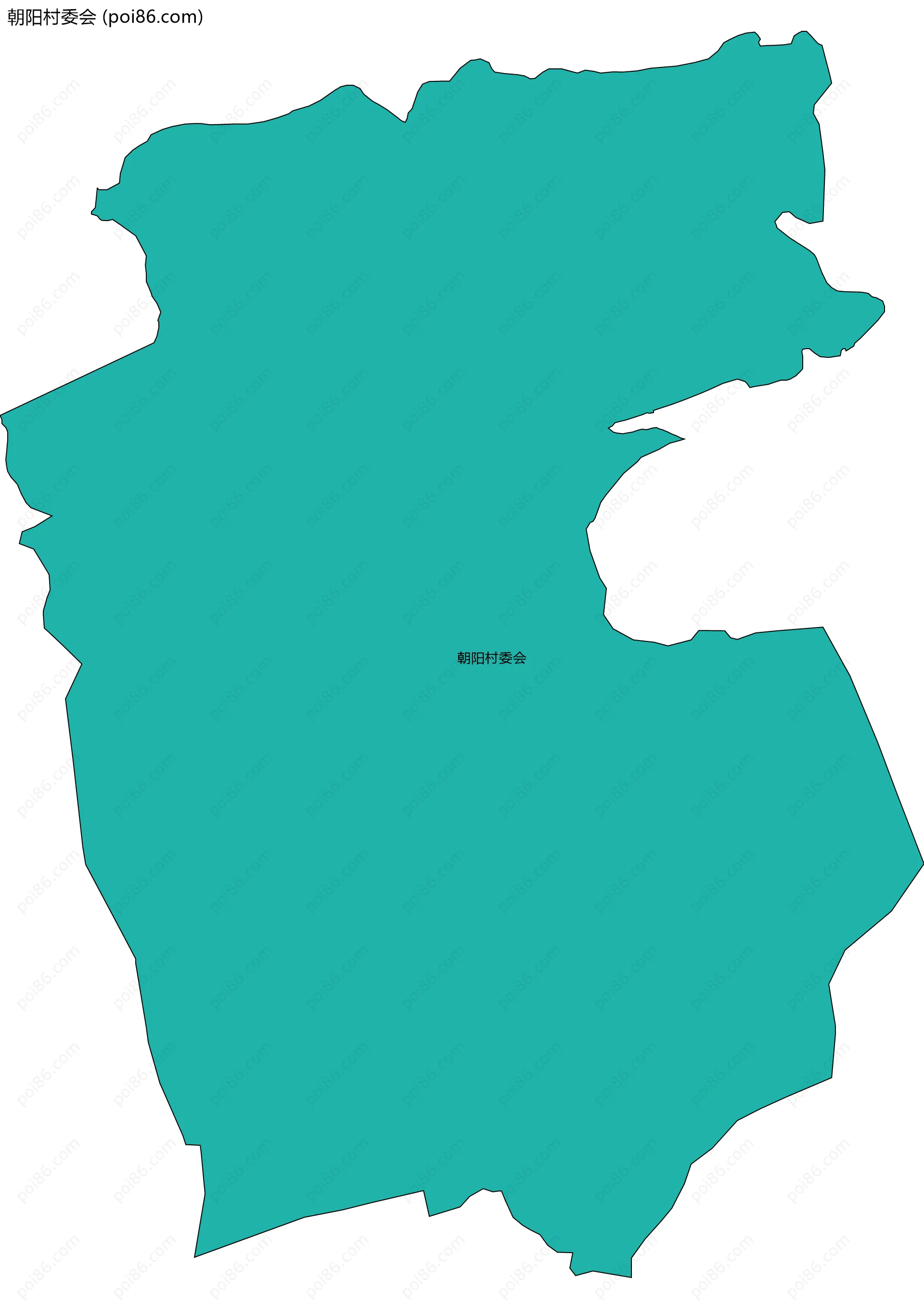 朝阳村委会边界地图