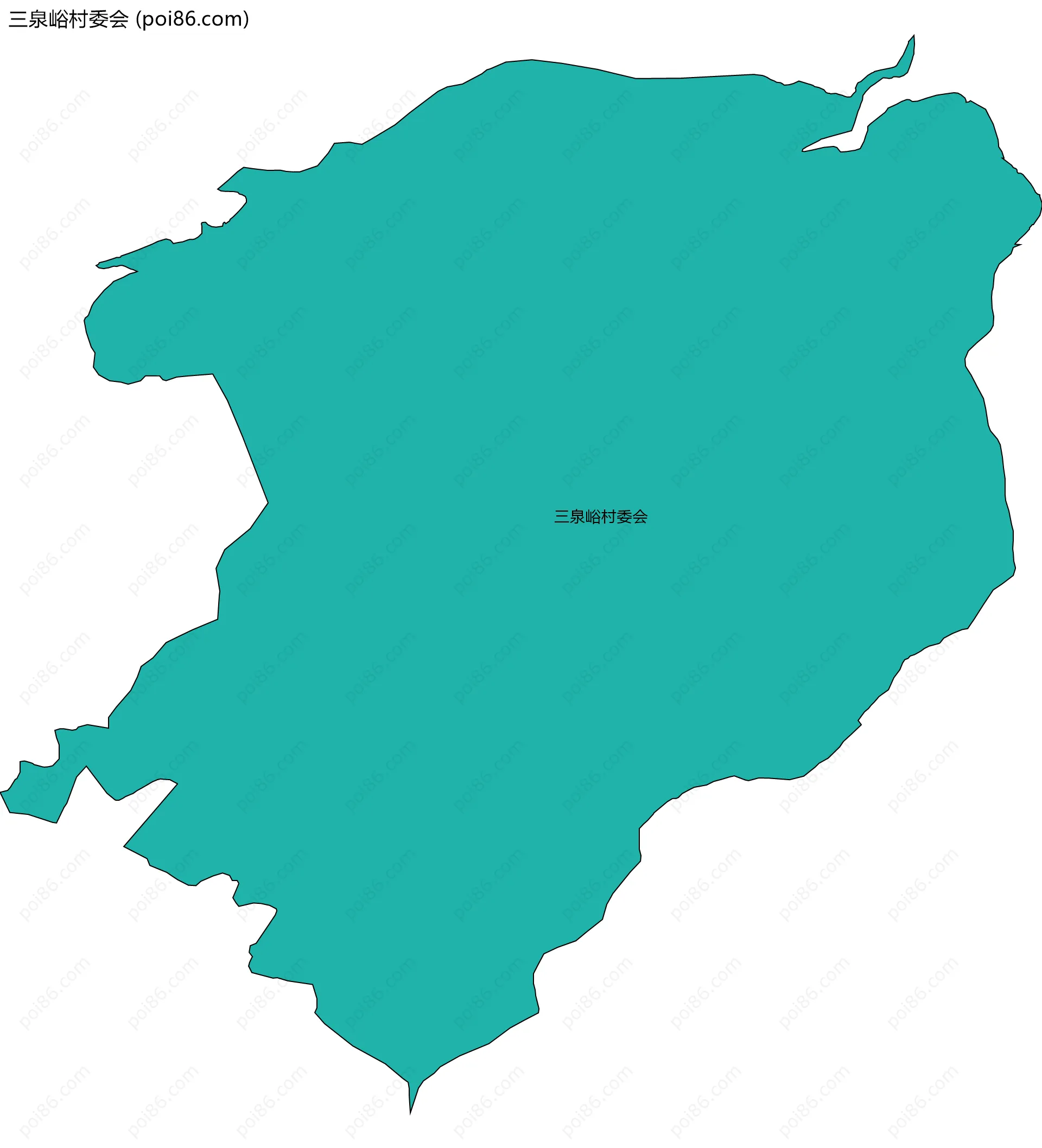 三泉峪村委会边界地图