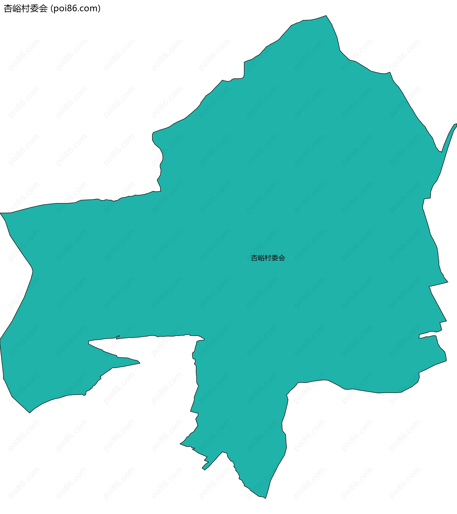 杏峪村委会边界地图