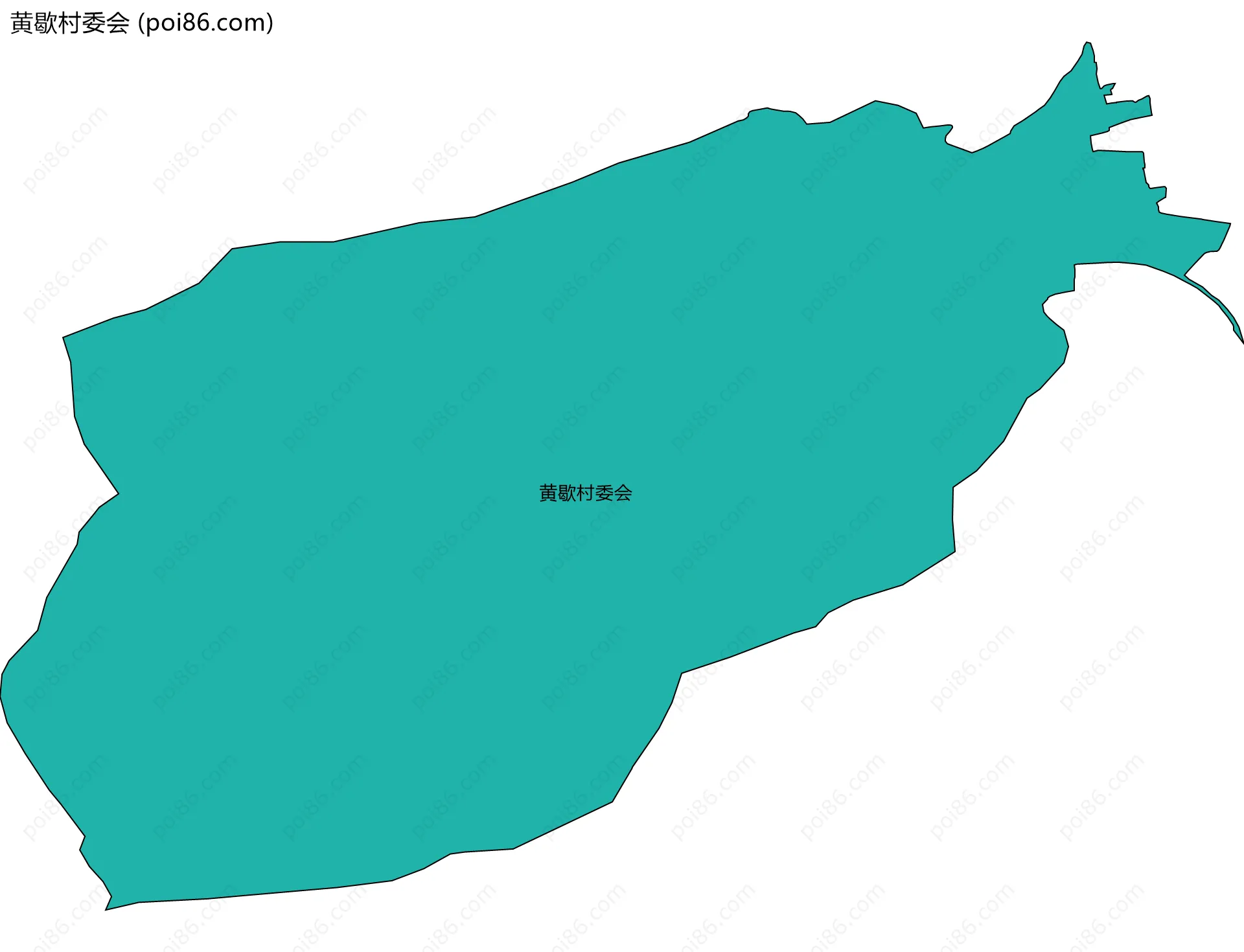 黄歇村委会边界地图