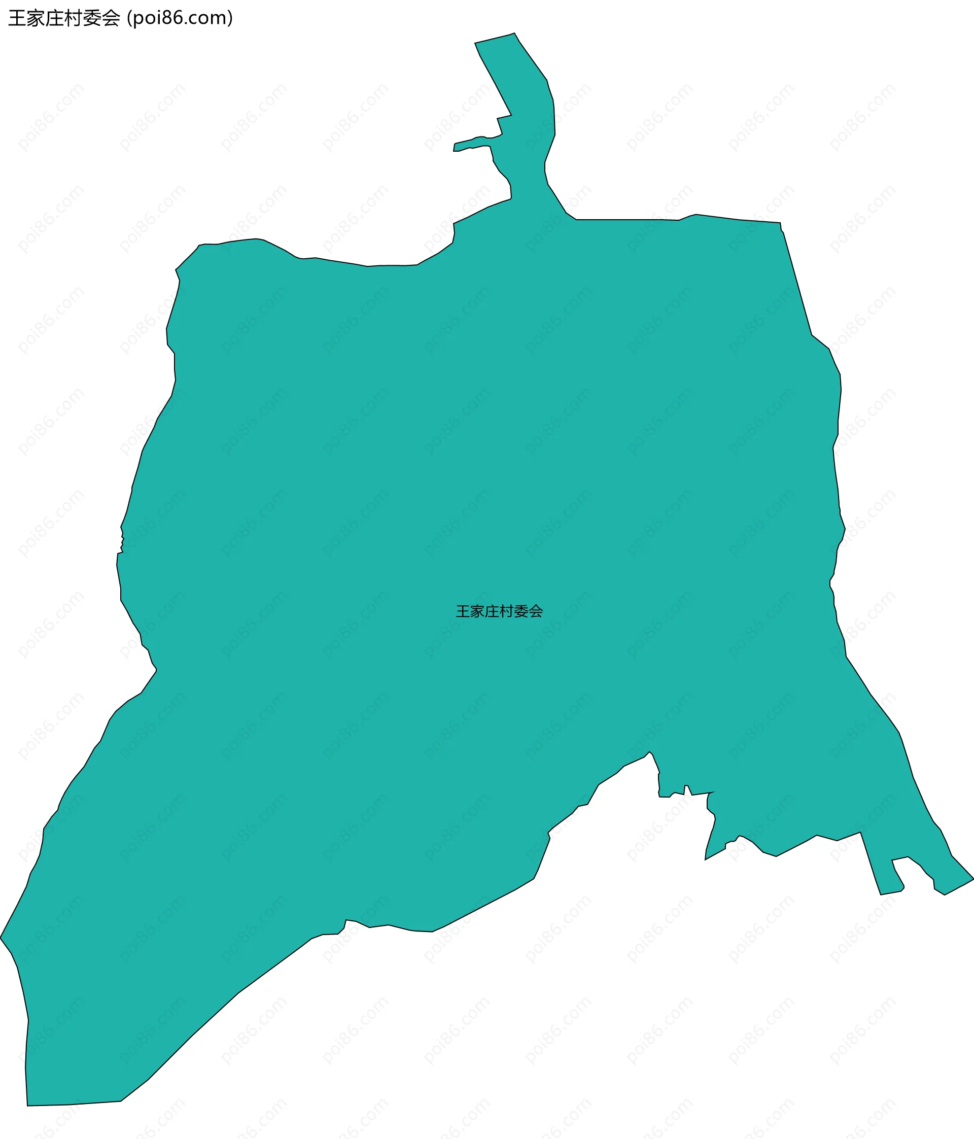 王家庄村委会边界地图