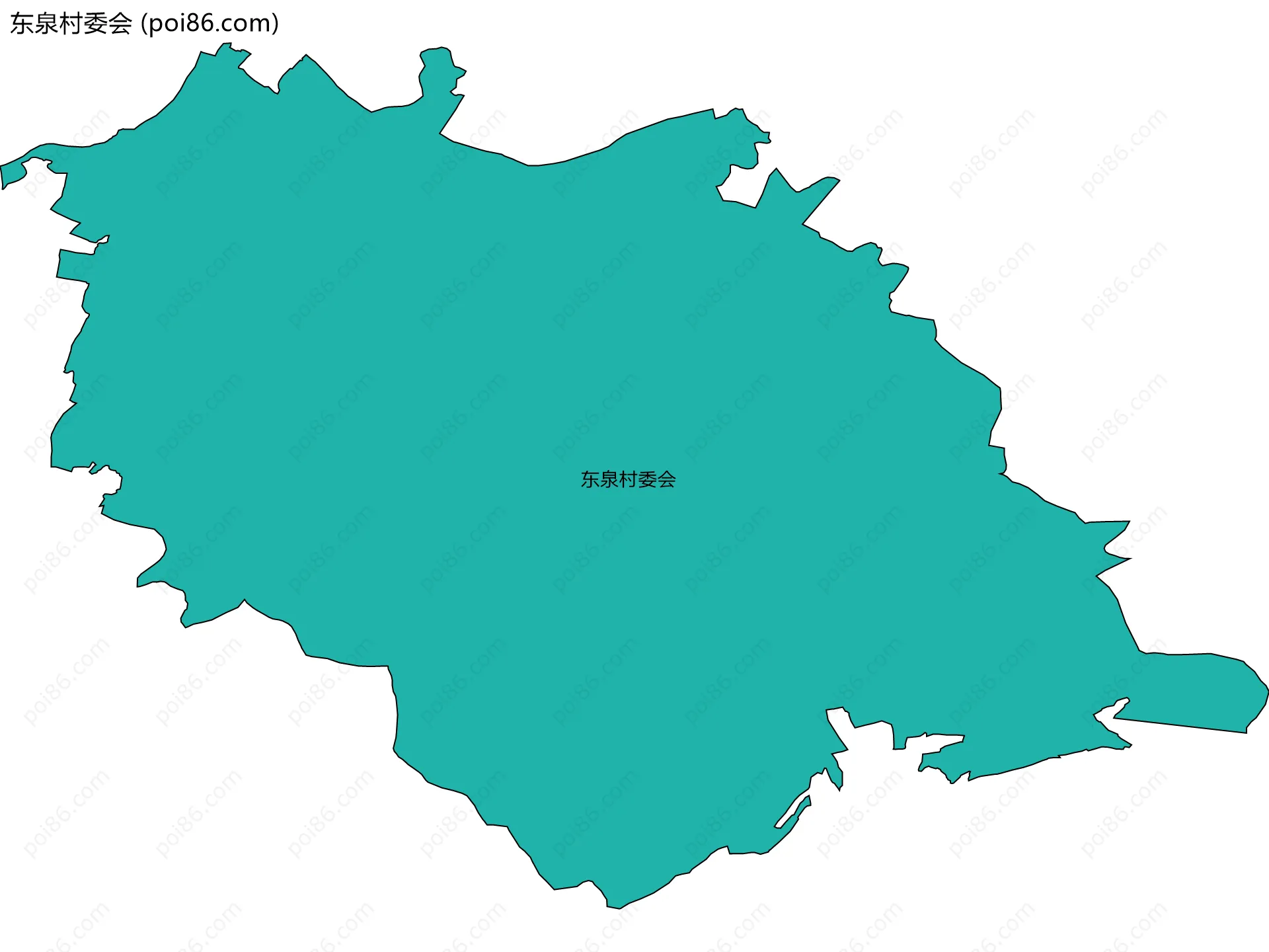 东泉村委会边界地图